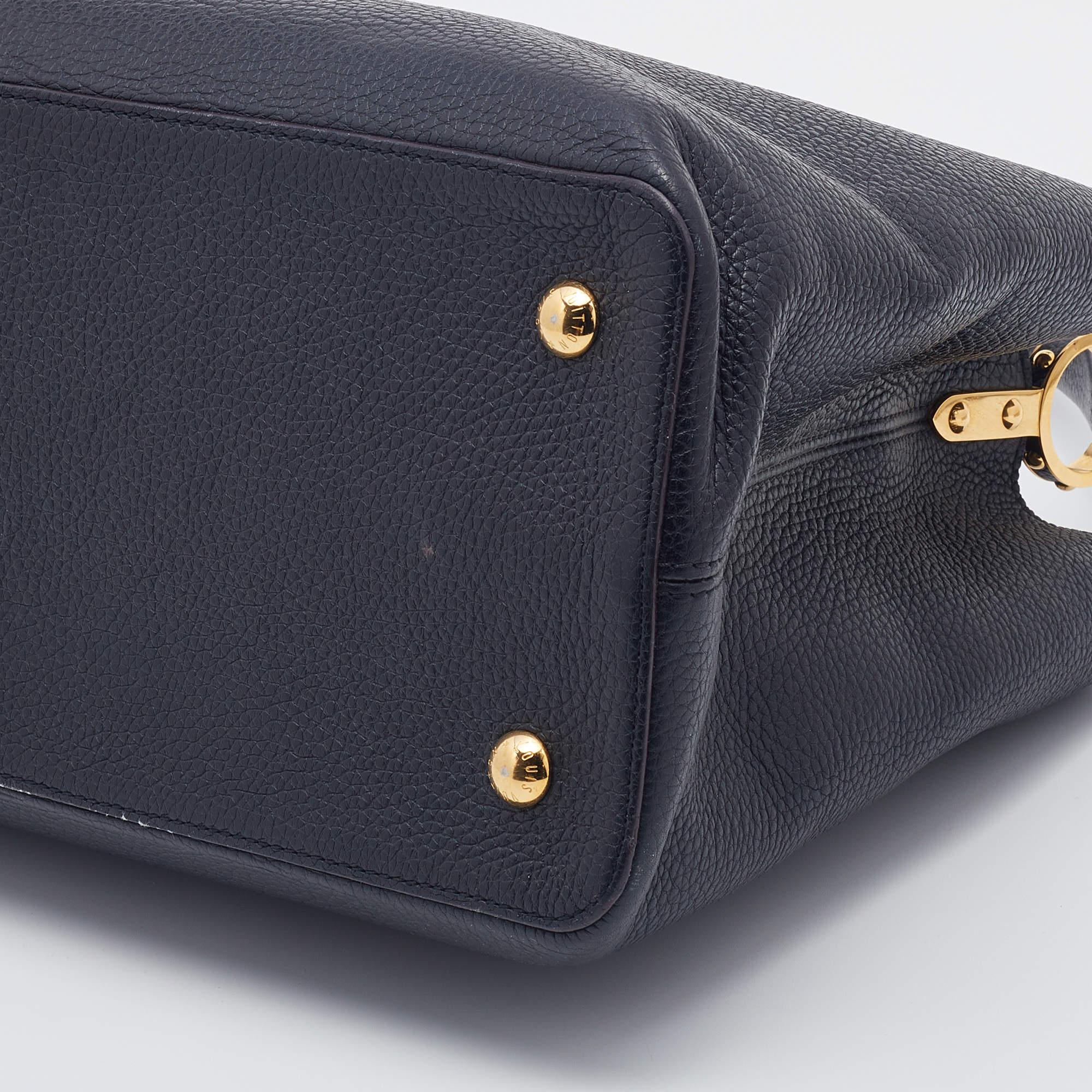 Louis Vuitton Black Taurillon Leather Capucines GM Bag 5