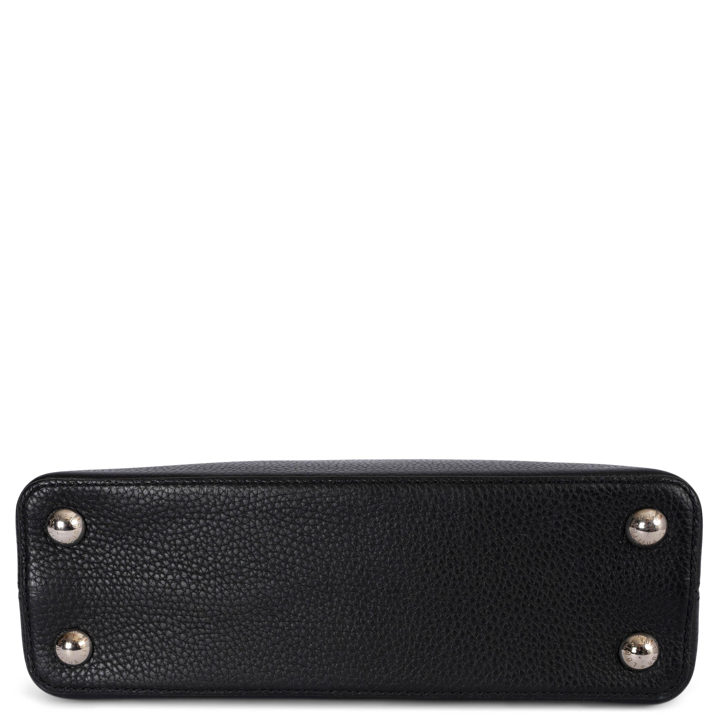 Women's LOUIS VUITTON black Taurillon leather CAPUCINES MM AYERS Bag For Sale