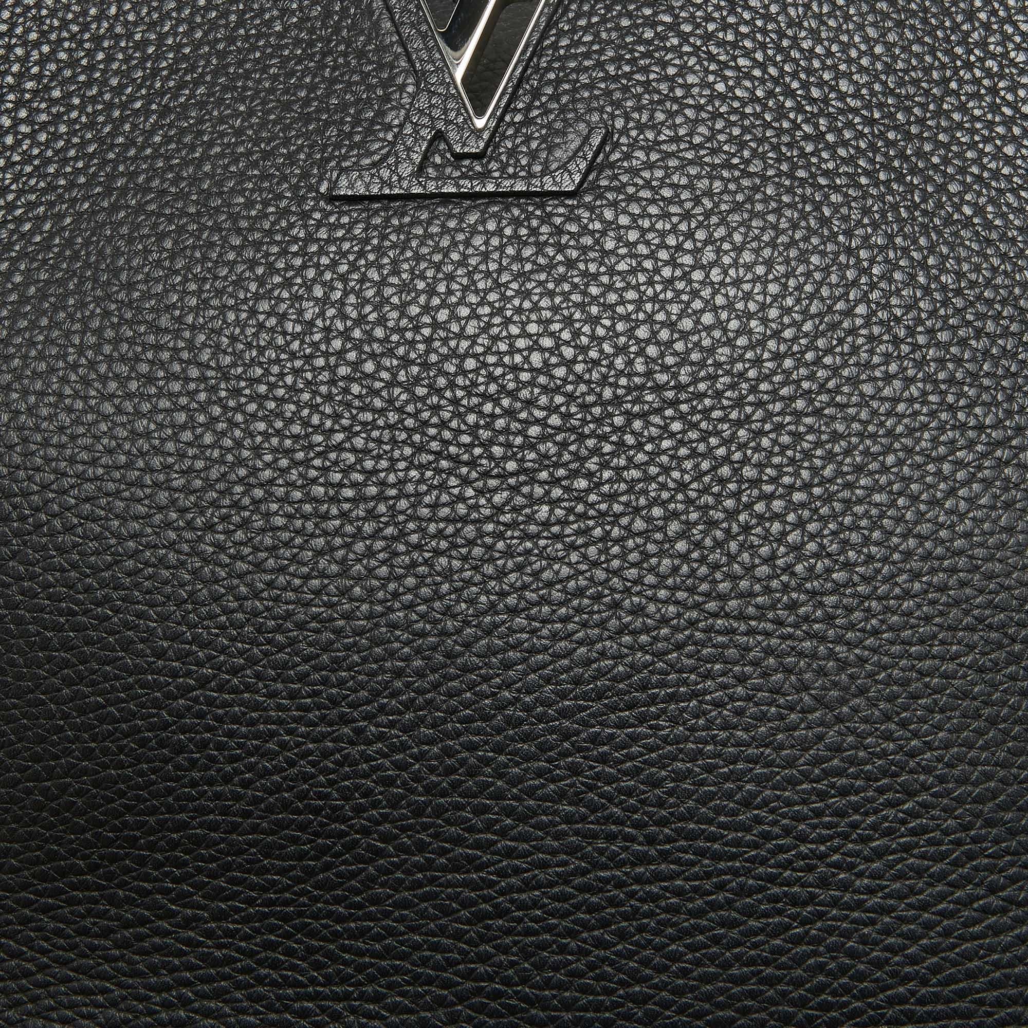 Louis Vuitton Black Taurillon Leather Capucines MM Bag 12
