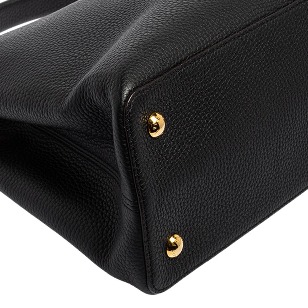 Louis Vuitton Black Taurillon Leather Capucines MM Bag 1