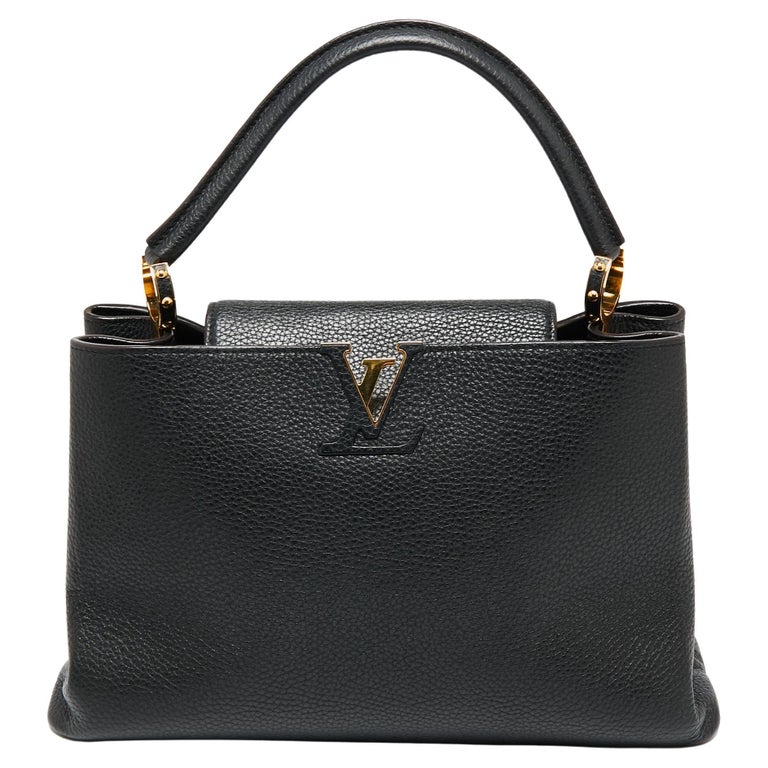 Louis Vuitton Black Taurillon Leather Capucines MM Bag at 1stDibs