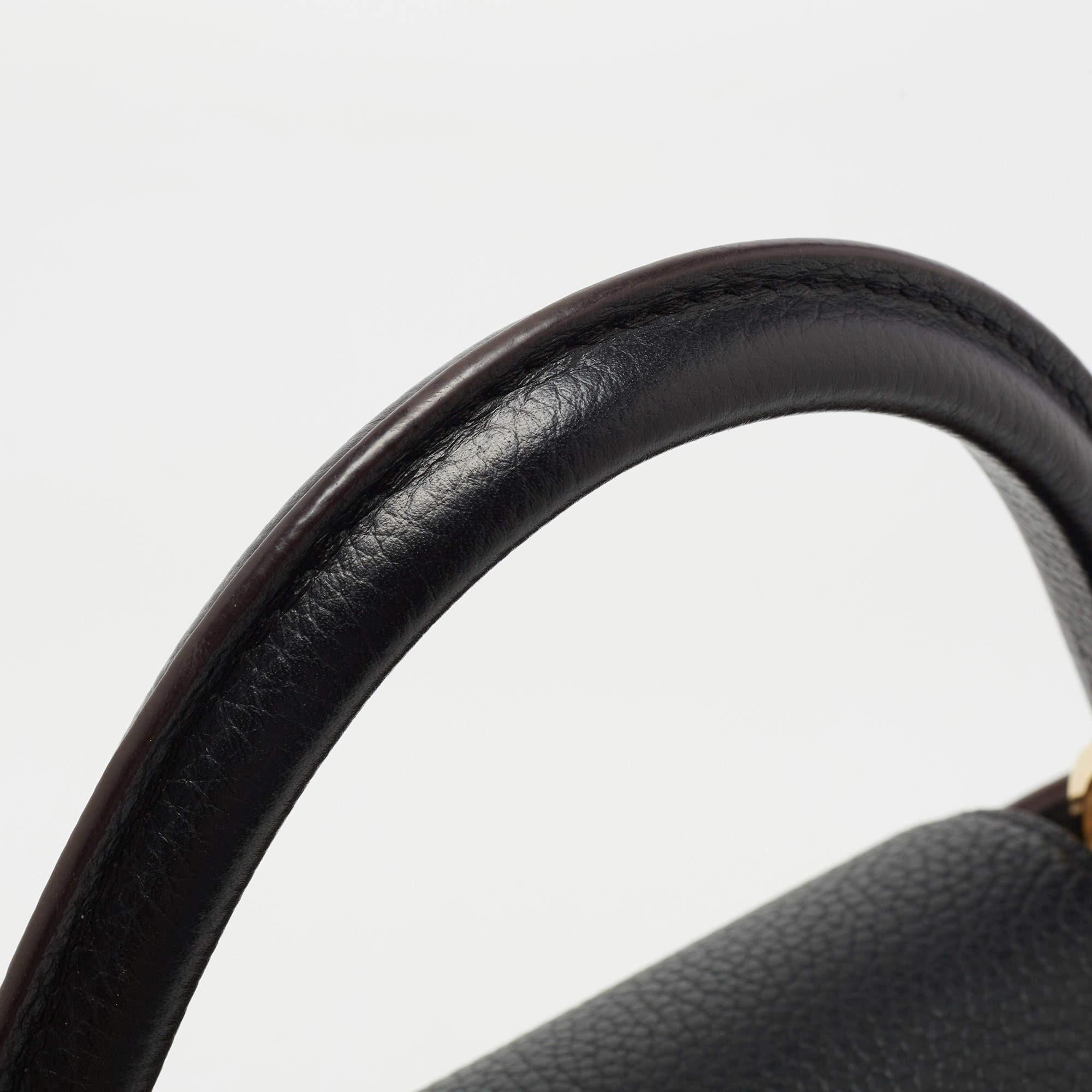 Louis Vuitton Black Taurillon Leather Capucines PM Bag 6