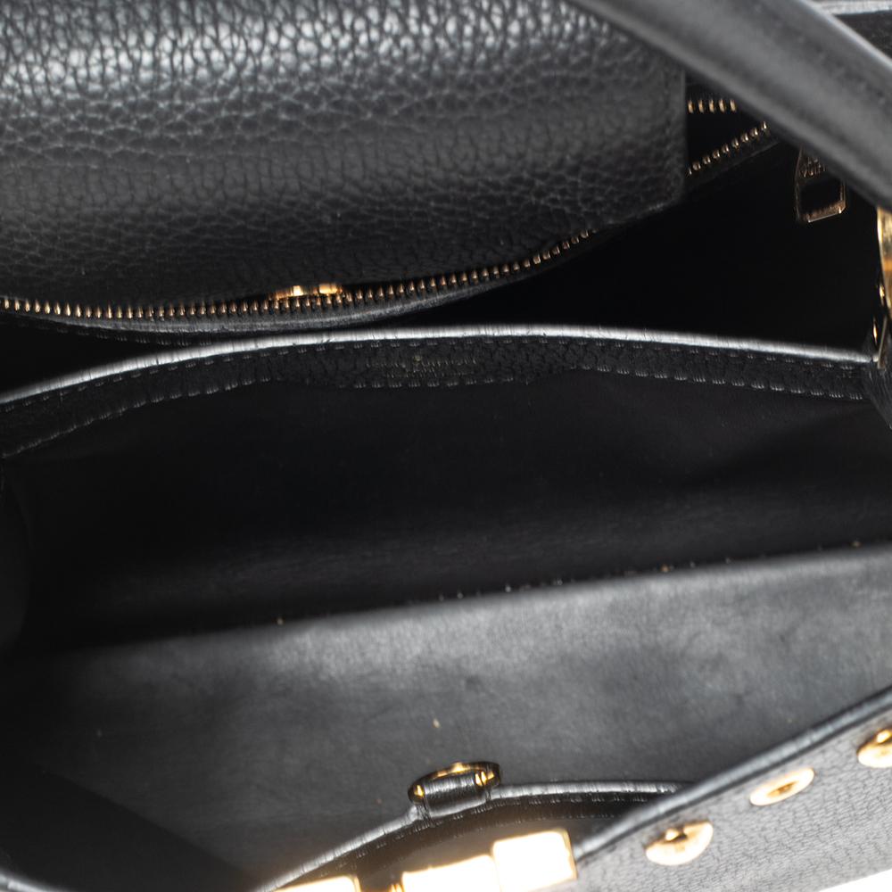 Louis Vuitton Black Taurillon Leather Capucines PM Bag 7