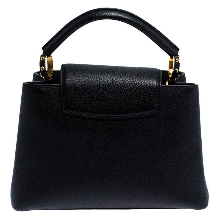 Louis Vuitton Black Taurillon Leather Capucines PM Bag For Sale at ...