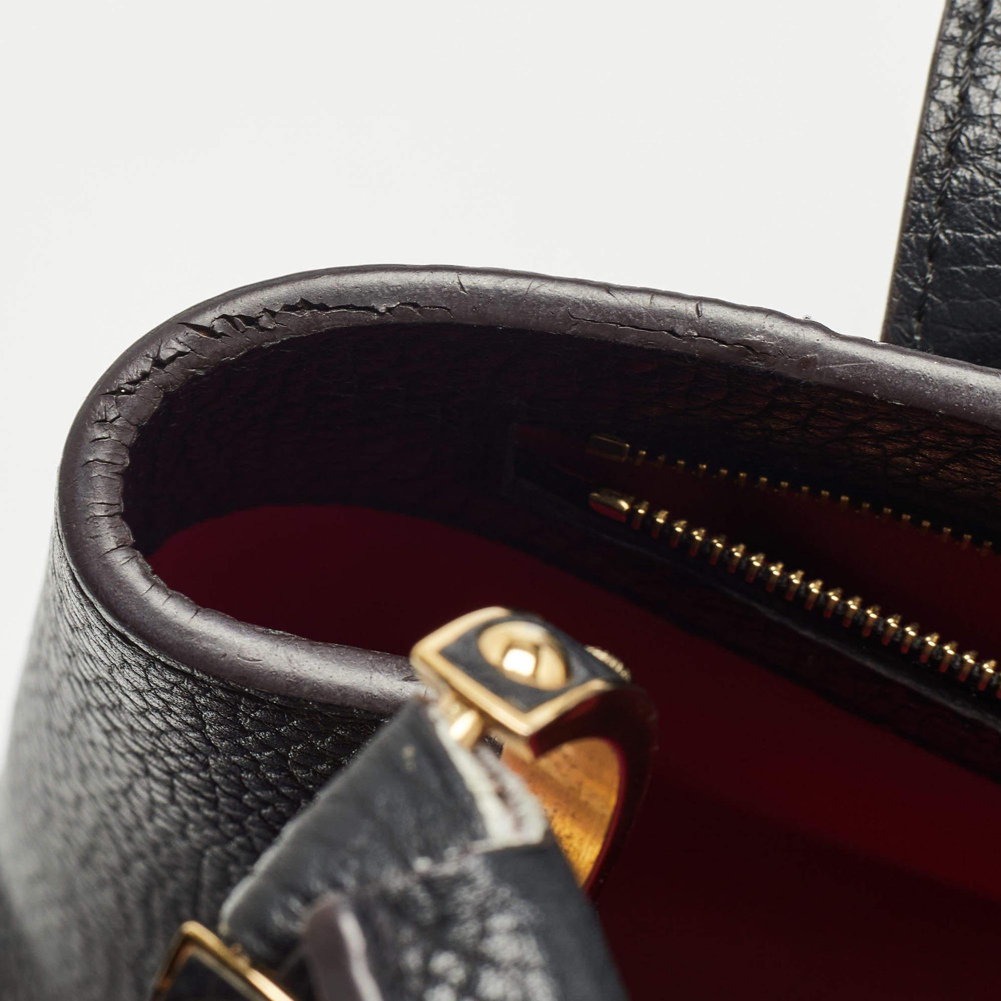 Louis Vuitton Black Taurillon Leather Capucines PM Bag 1