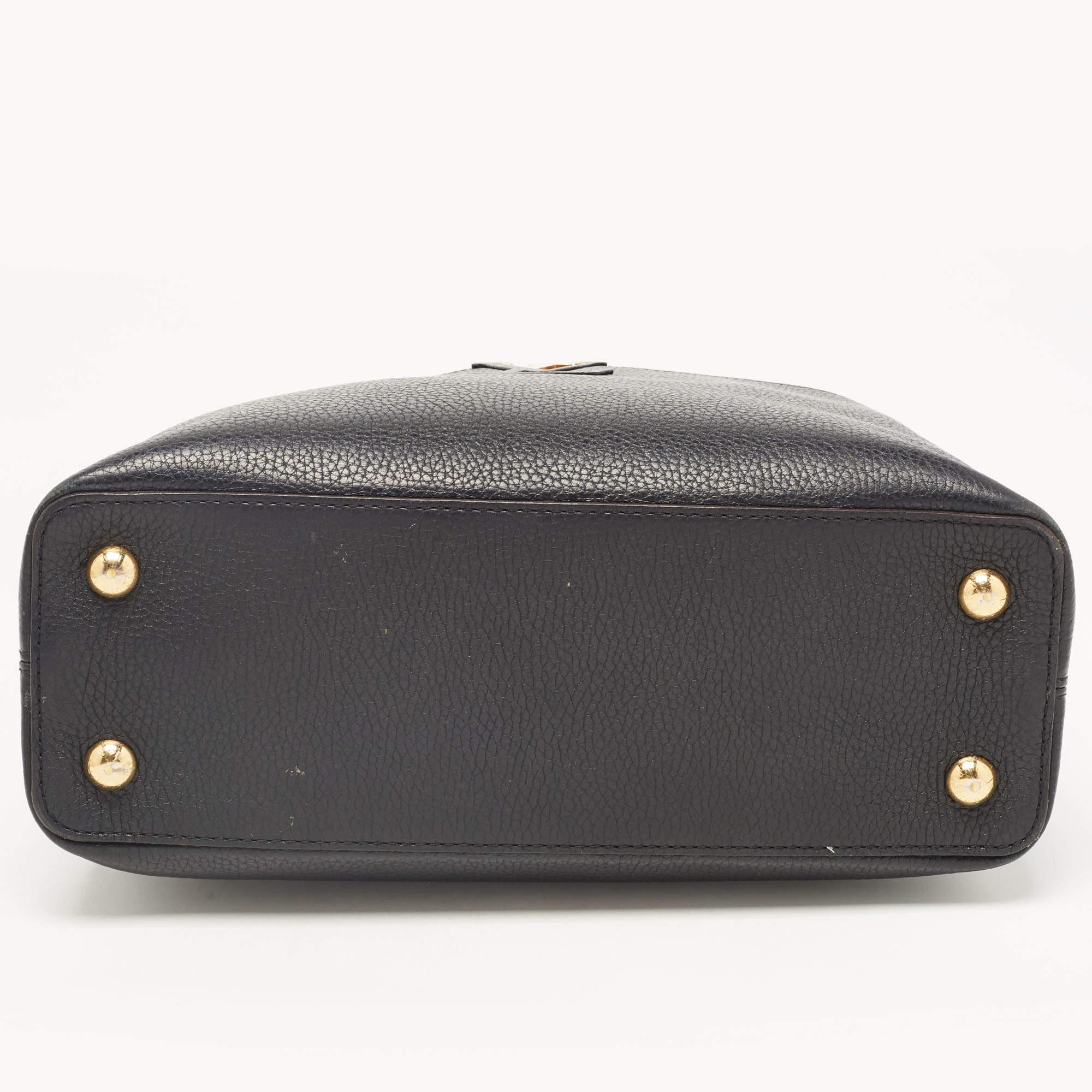 Louis Vuitton Black Taurillon Leather Capucines PM Bag 1