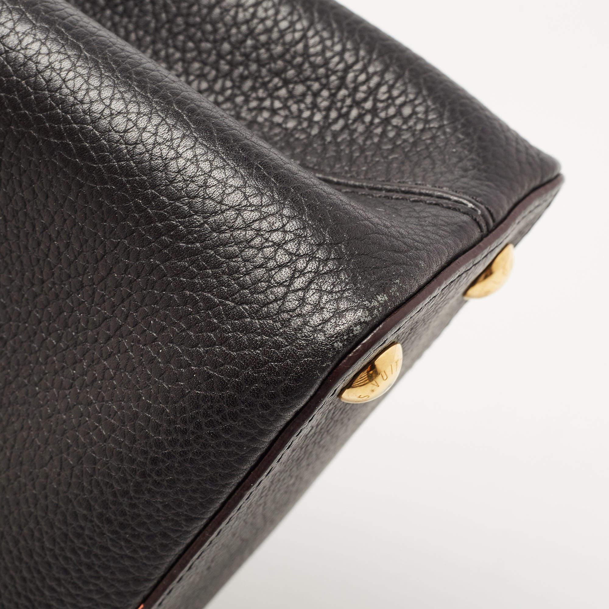 Louis Vuitton Black Taurillon Leather Capucines PM Bag 4