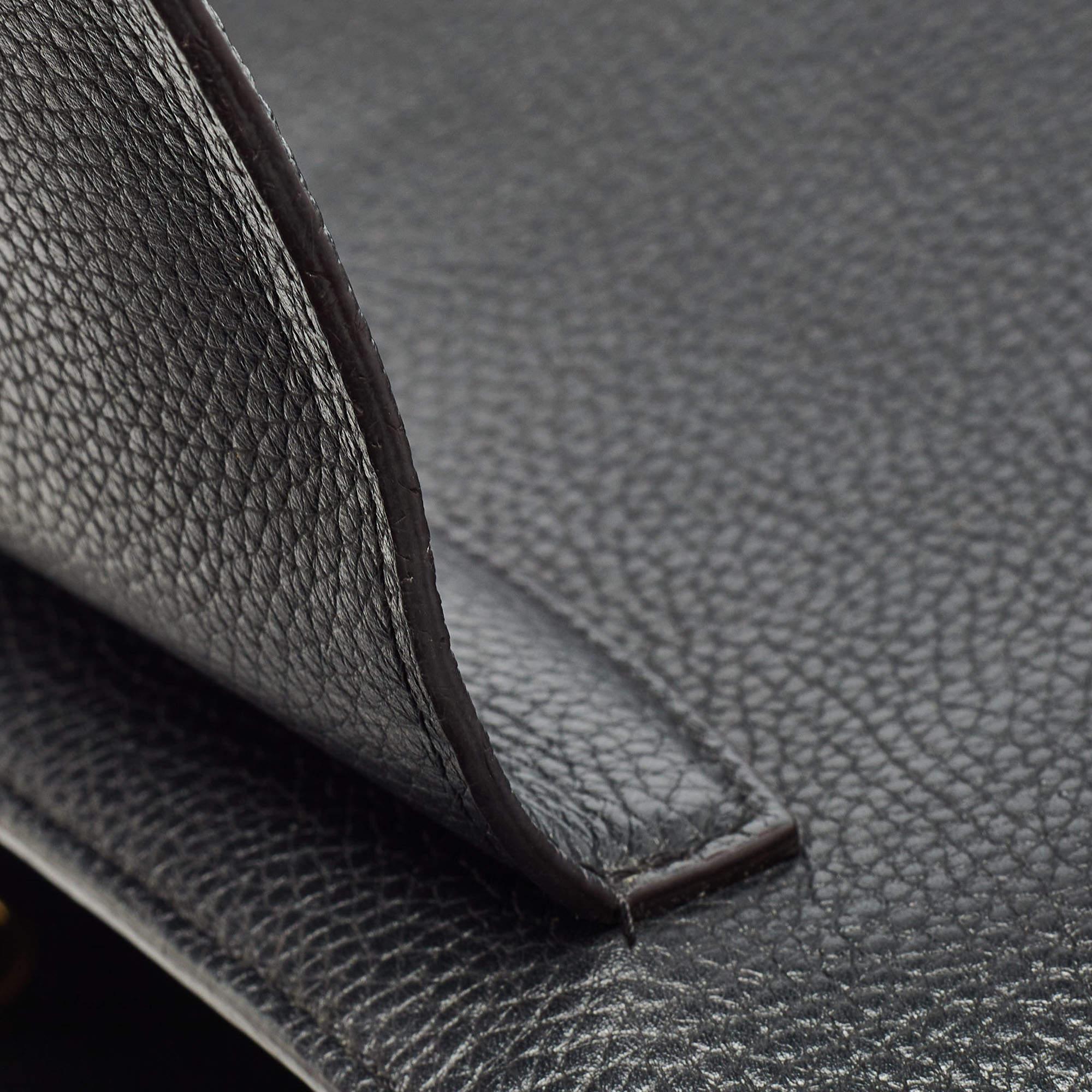 Louis Vuitton Black Taurillon Leather Capucines PM Bag 5