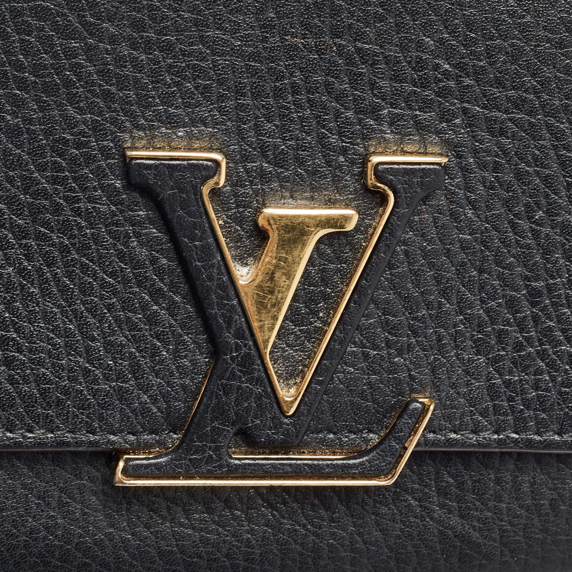 Louis Vuitton Black Taurillon Leather Capucines Wallet 3