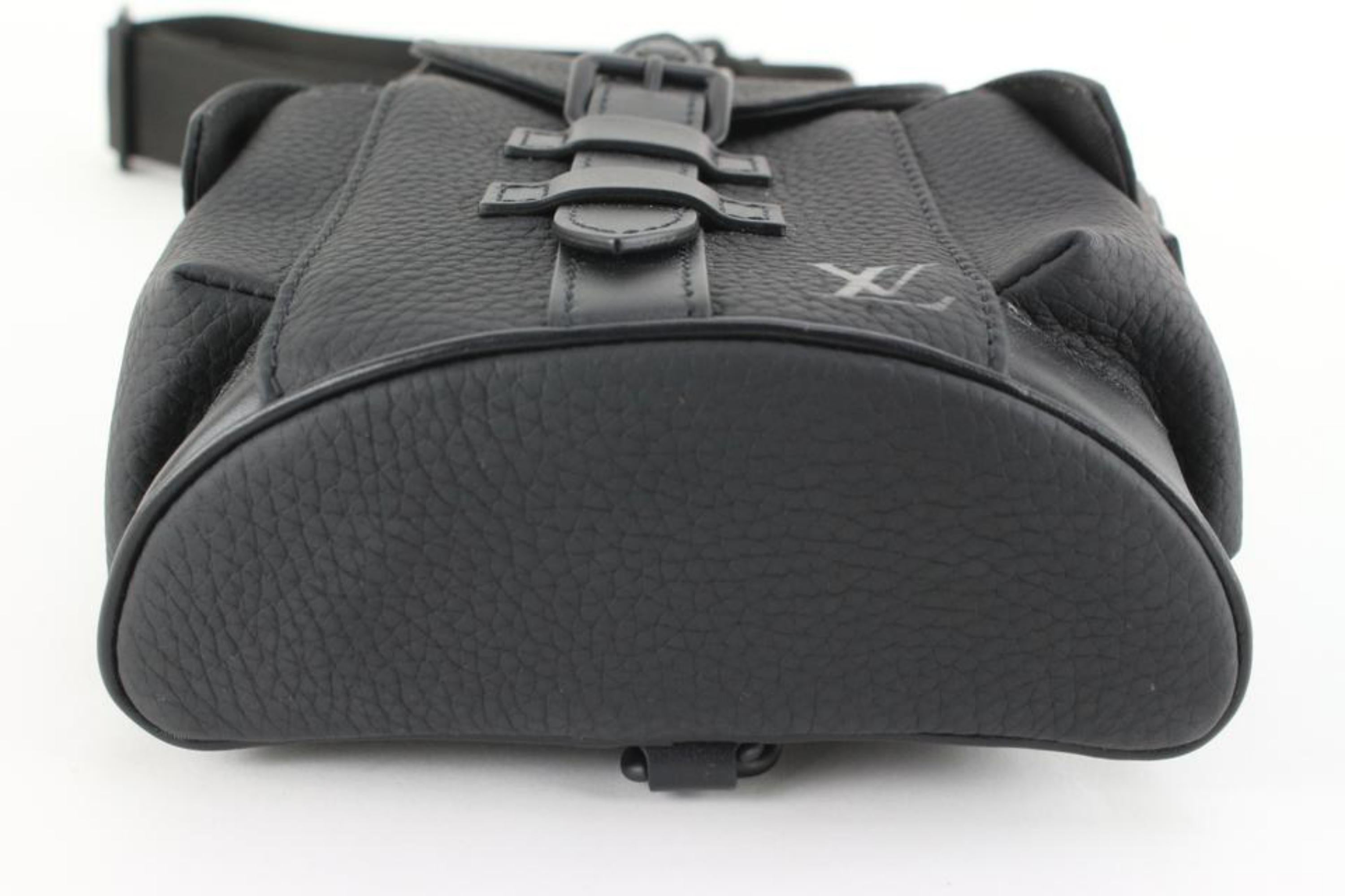 Louis Vuitton Black  Taurillon Leather Christopher XS Sling Bag  43lk825s 2