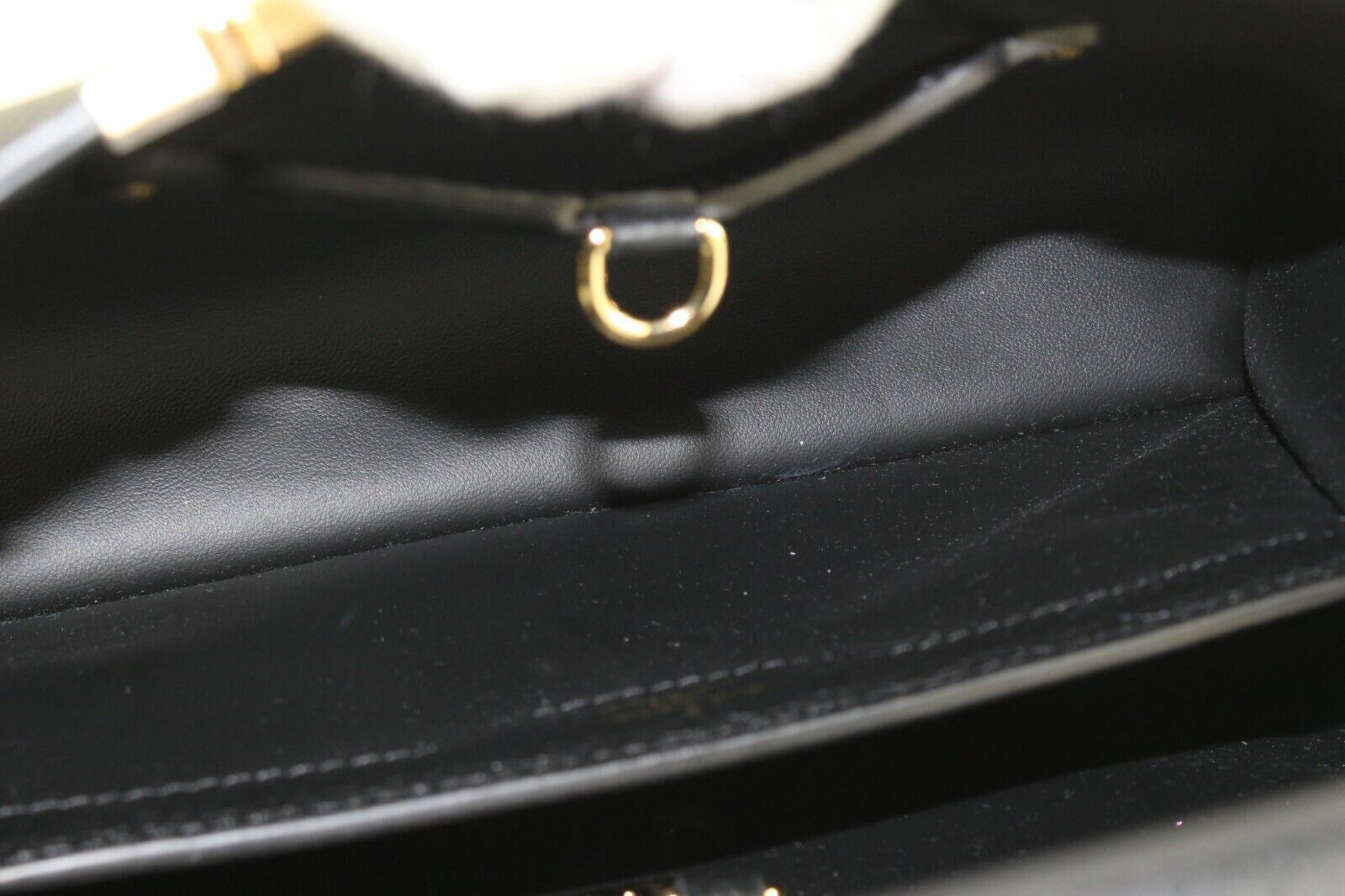 Women's Louis Vuitton Black Taurillon Leather Flower Crown Capucines PM w/ STtap 2L0215 For Sale