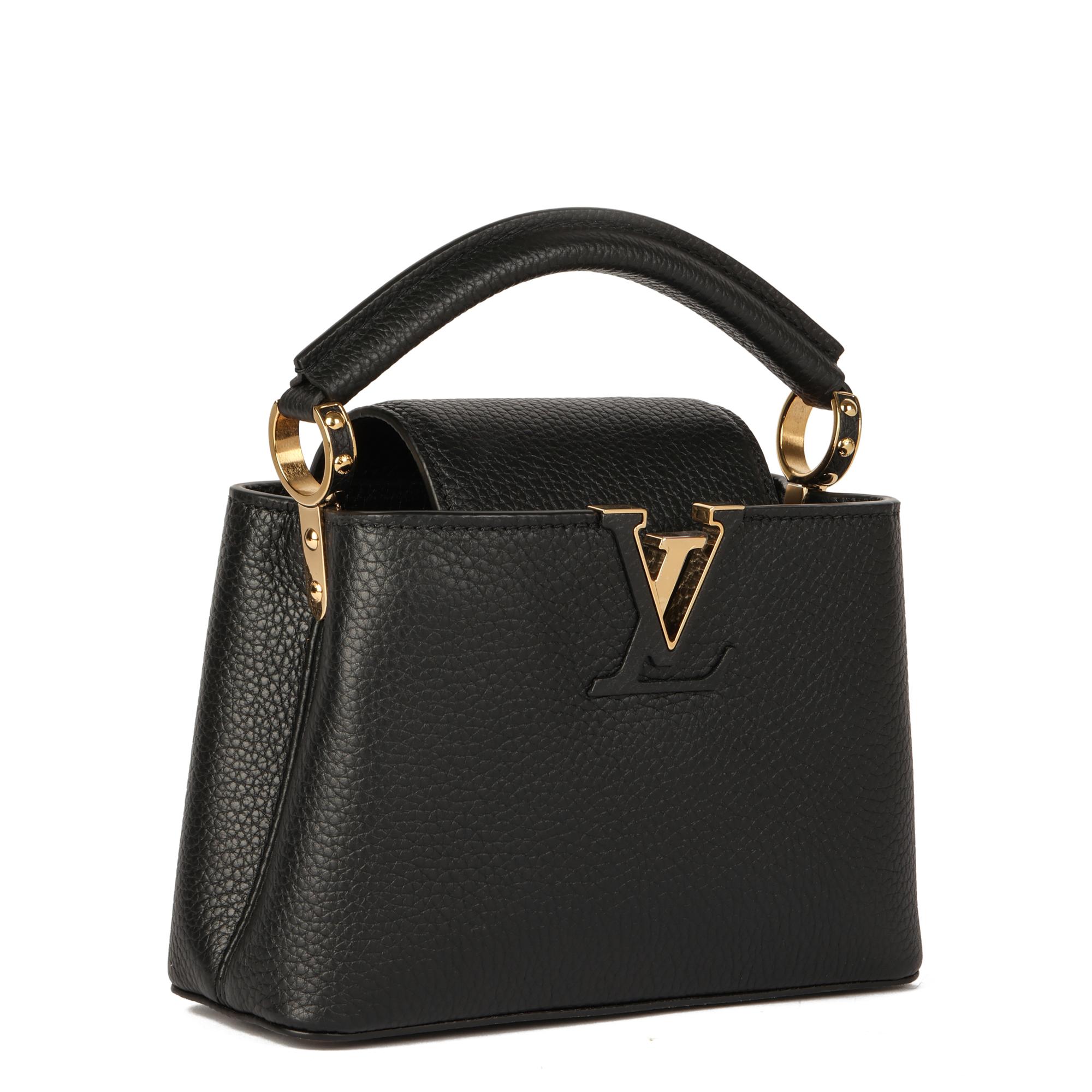 Louis Vuitton Black Taurillon Leather Mini Capucines

CONDITION NOTES
The exterior is in exceptional condition with minimal signs of use.
The interior is in exceptional condition with minimal signs of use.
The hardware is in exceptional condition