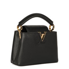 Louis Vuitton Black Taurillon Leather Mini Capucines