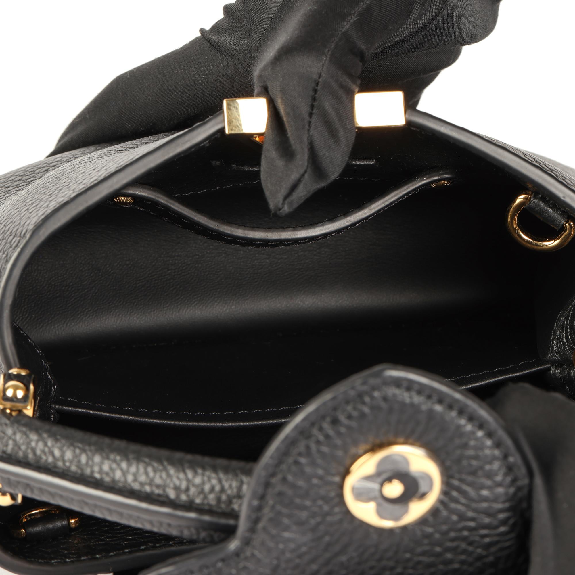 Louis Vuitton Black Taurillon Leather Mini Capucines 2
