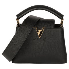 Louis Vuitton Black Taurillon Leather Mini Capucines