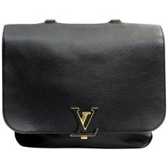 LOUIS VUITTON Black Taurillon Leather Volta Bag