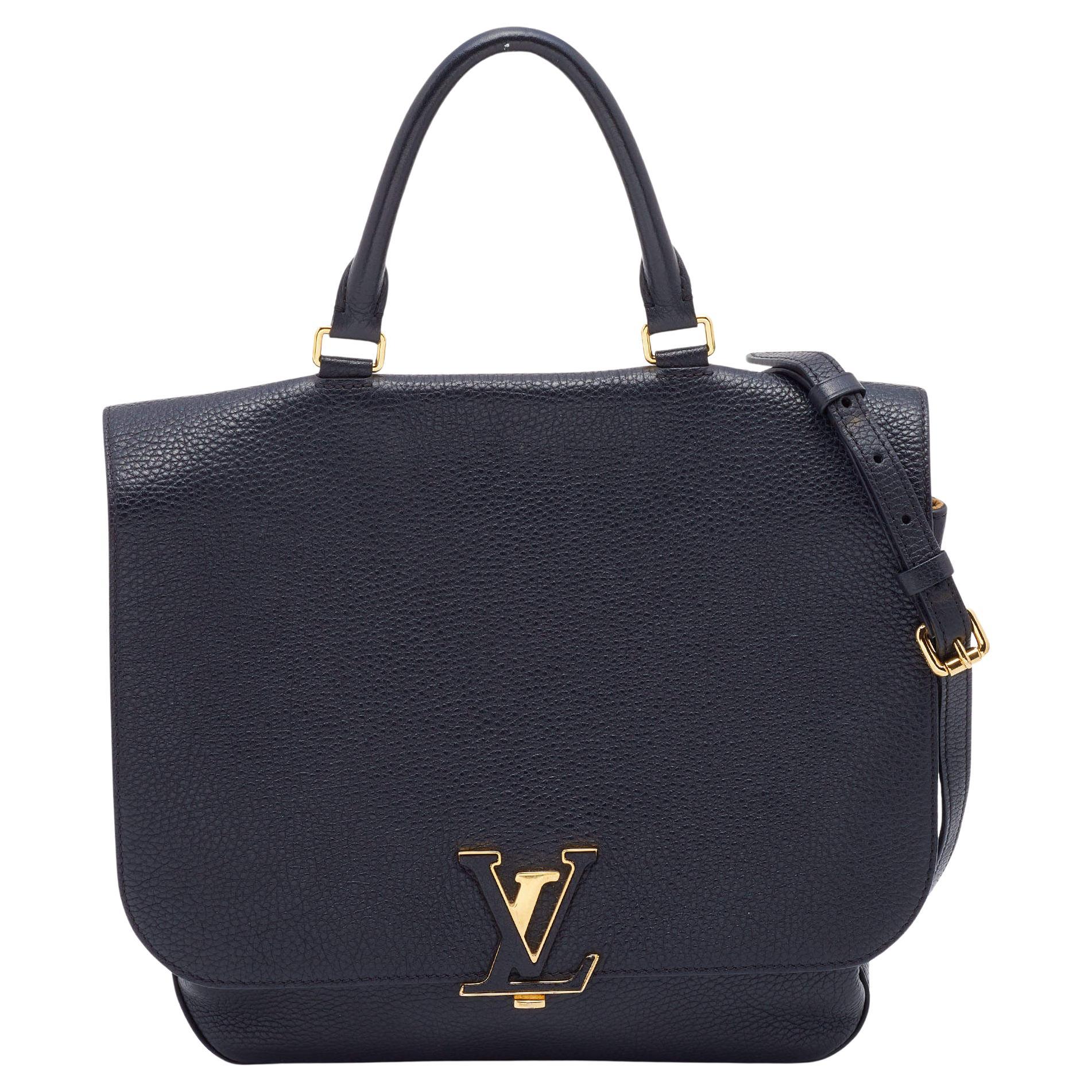 Louis Vuitton Black Taurillon Leather Volta Top Handle Bag