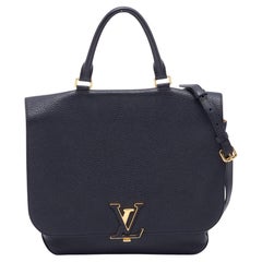 Used Louis Vuitton Black Taurillon Leather Volta Top Handle Bag