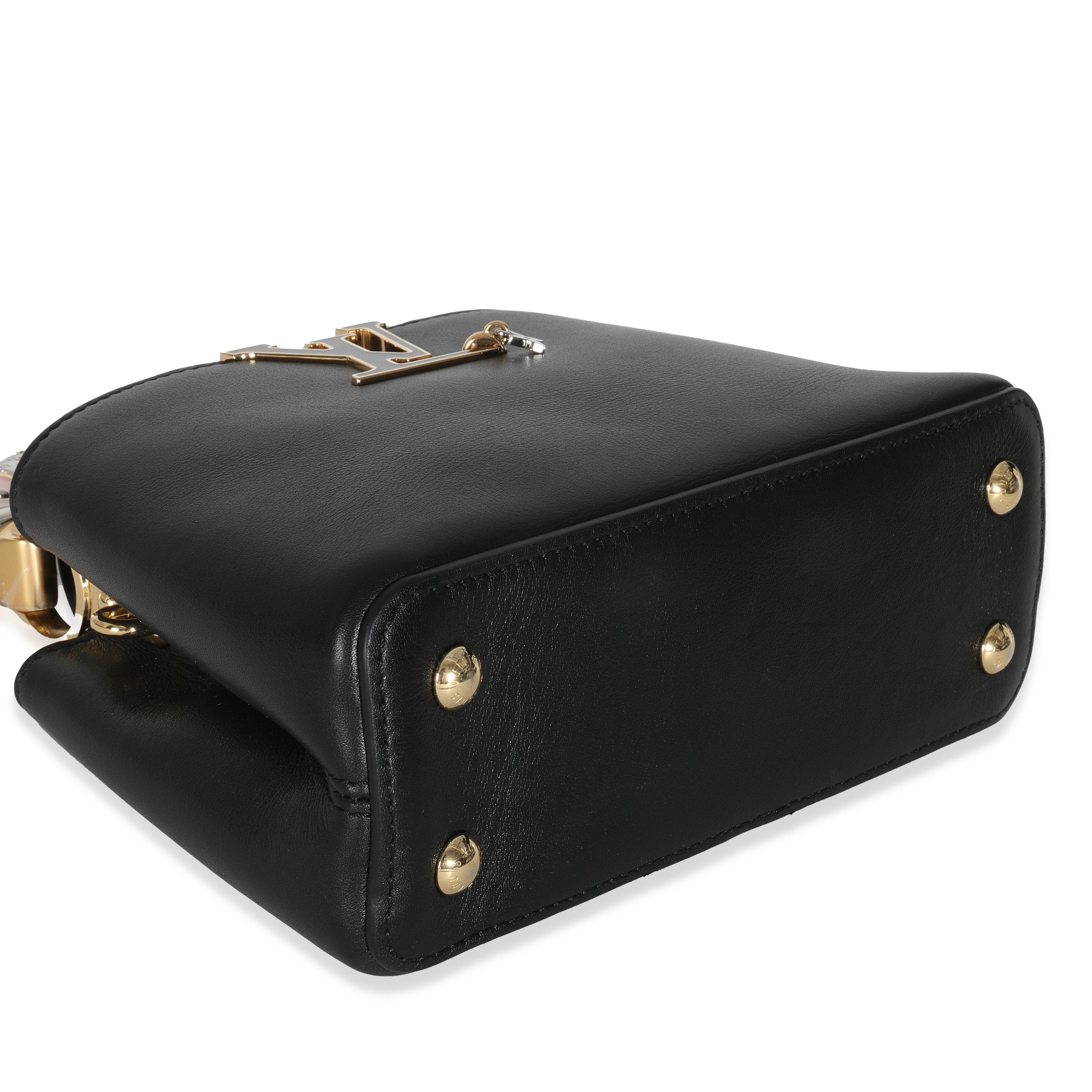 Louis Vuitton Mini Capucines Taurillon Nero in vendita 1