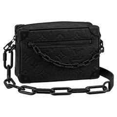Louis Vuitton Black Taurillon Monogram Leather Mini Soft Trunk Bag