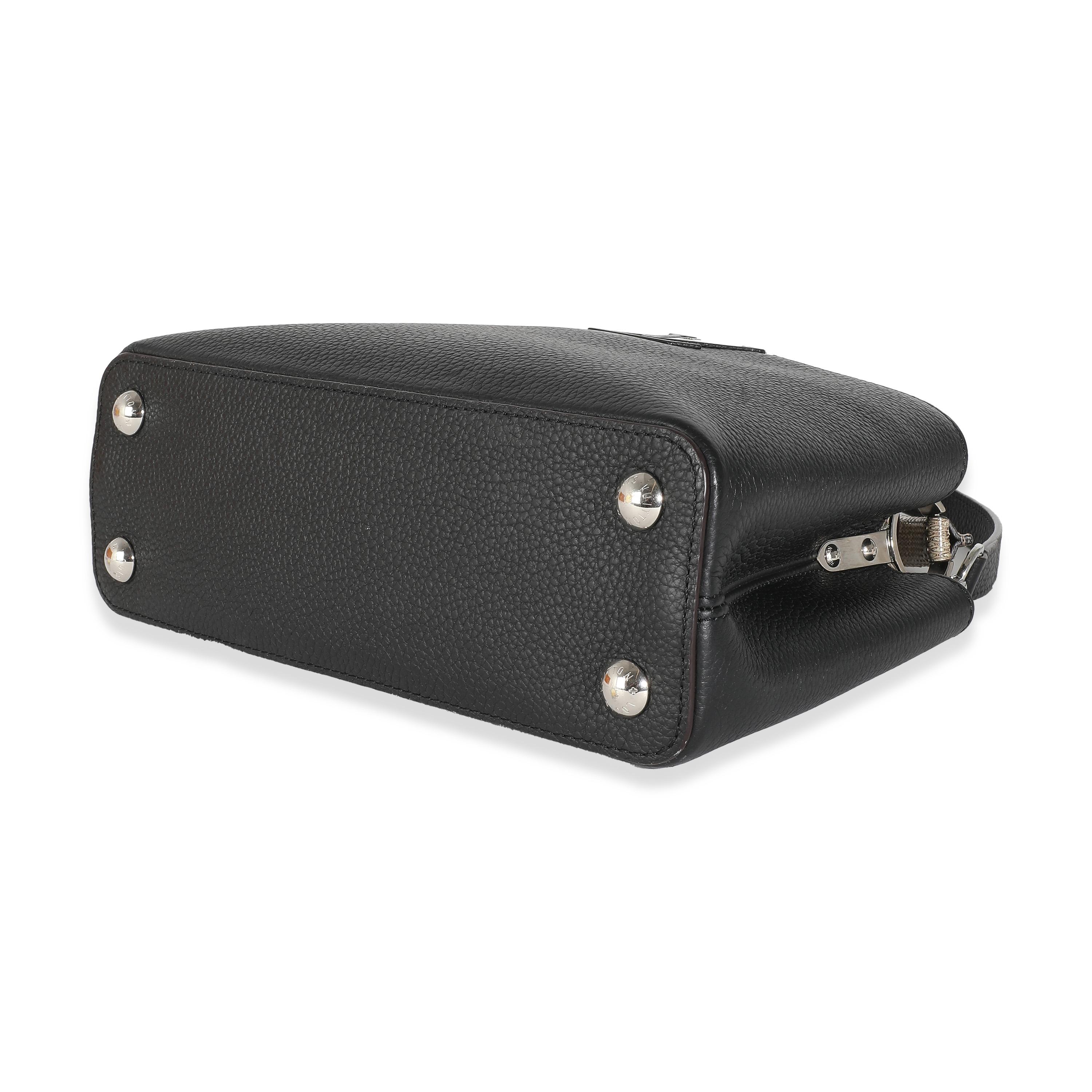 da uomo o donna Louis Vuitton Capucines in pitone Taurillon nero BB in vendita
