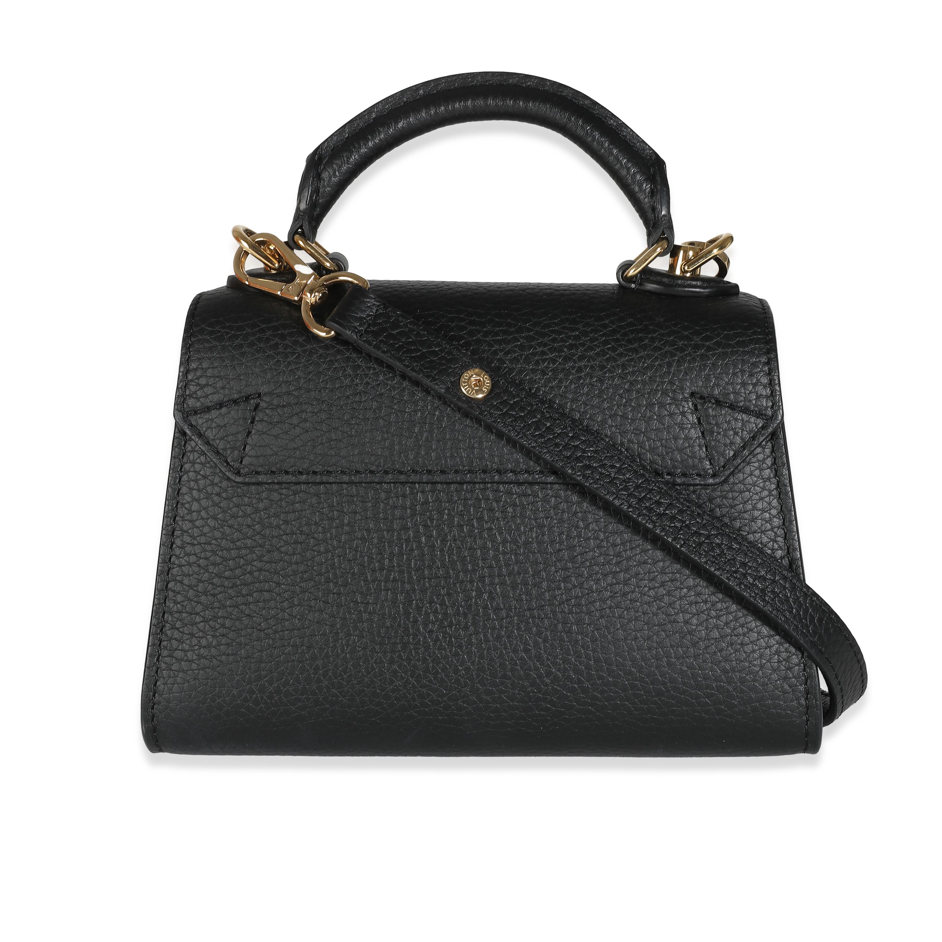 Listing Title: Louis Vuitton Black Taurillon Twist One Handle BB
SKU: 141499
MSRP: 4550.00 USD
Condition: Pre-owned 
Condition Description: The Louis Vuitton Twist collection was unveiled in 2015. The accessory features a chunky monogram logo on the