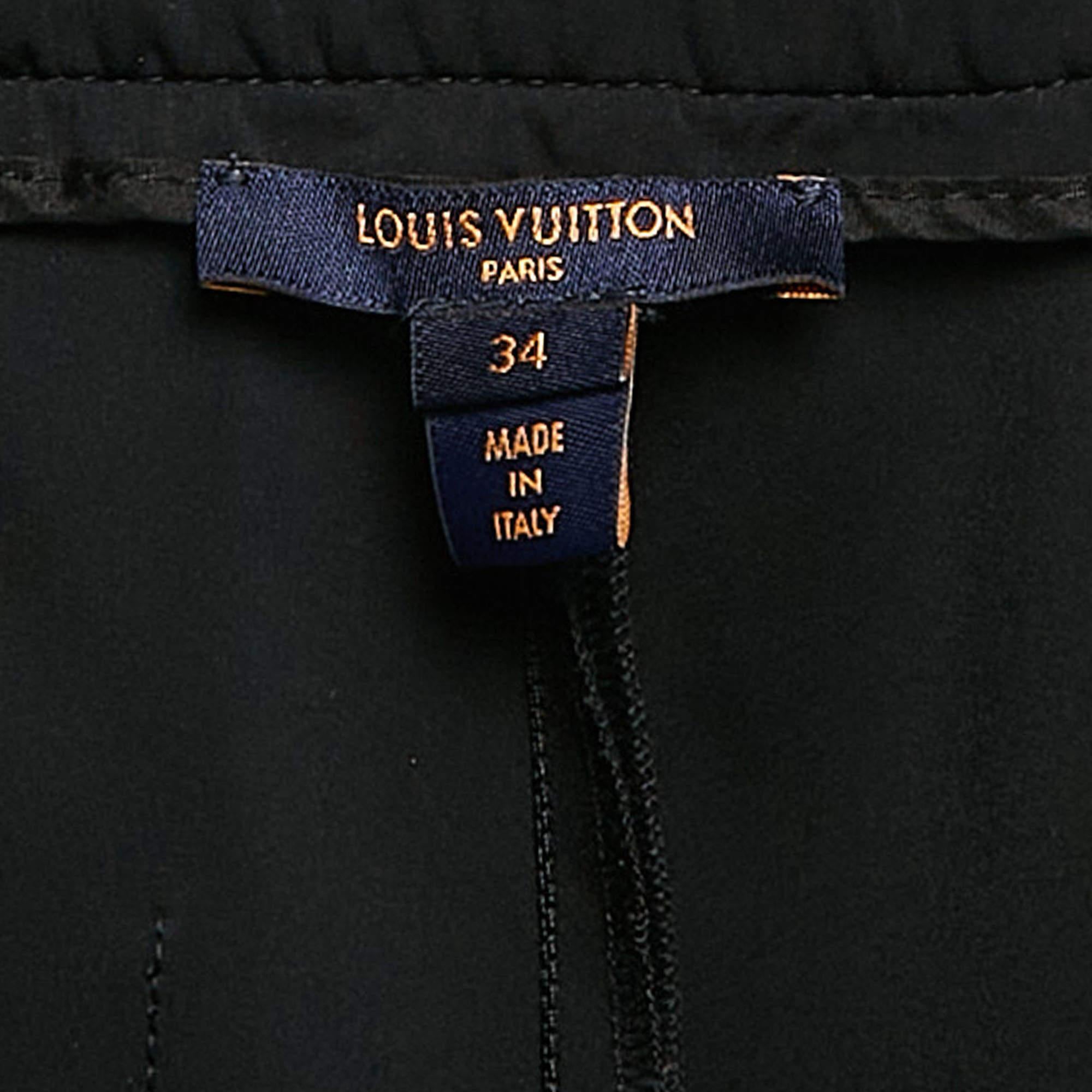 De las mujeres Pantalones de chándal Louis Vuitton de jersey técnico negro S