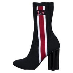 Louis Vuitton Black Textile Ankle Boots - Size 37.5