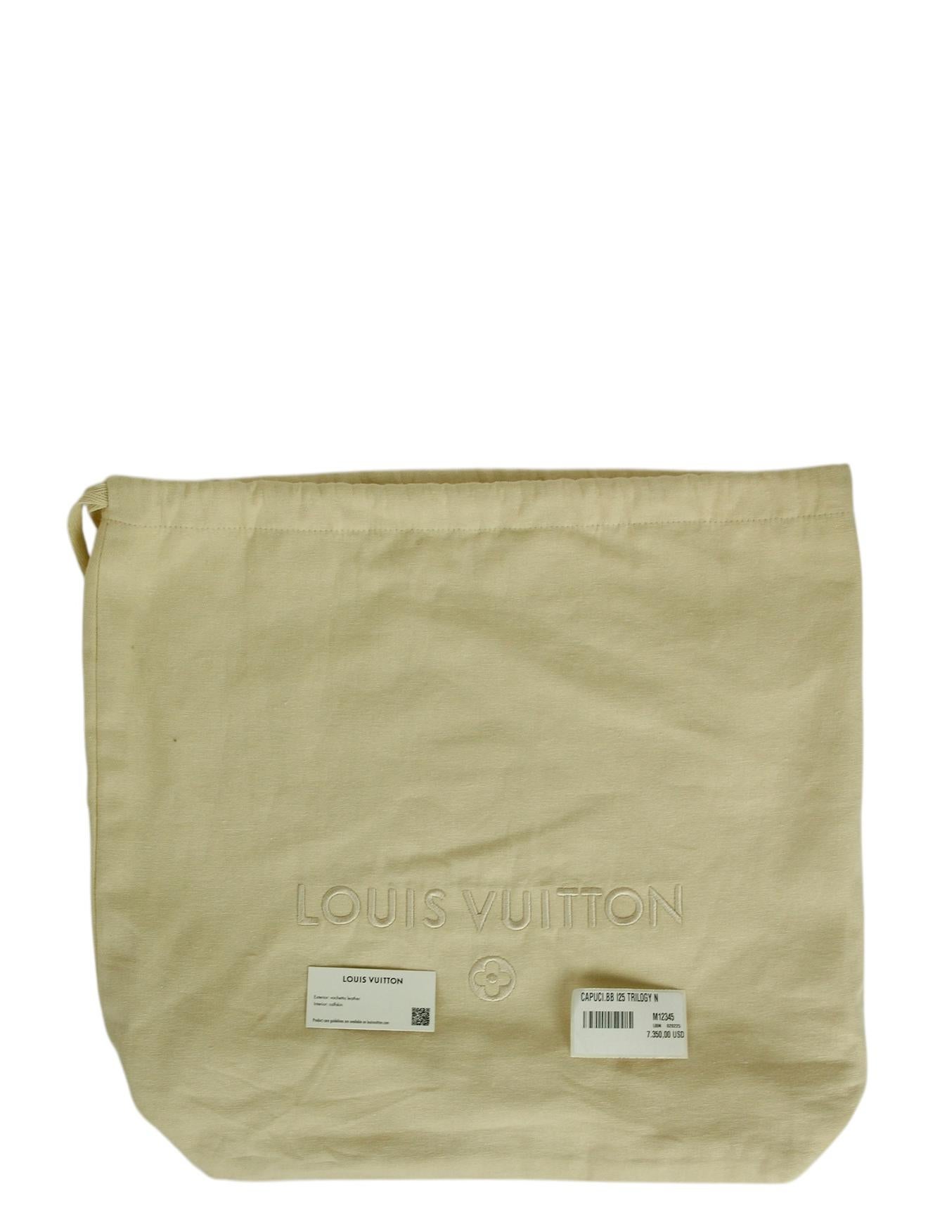 Louis Vuitton Schwarz Dreifachkette Capucines Leder BB Crossbody Tasche im Angebot 5