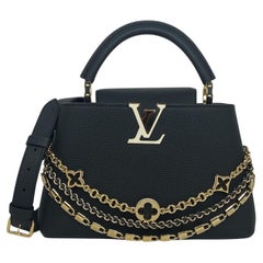 Louis Vuitton Black Triple Chain Capucines Leather BB Crossbody Bag