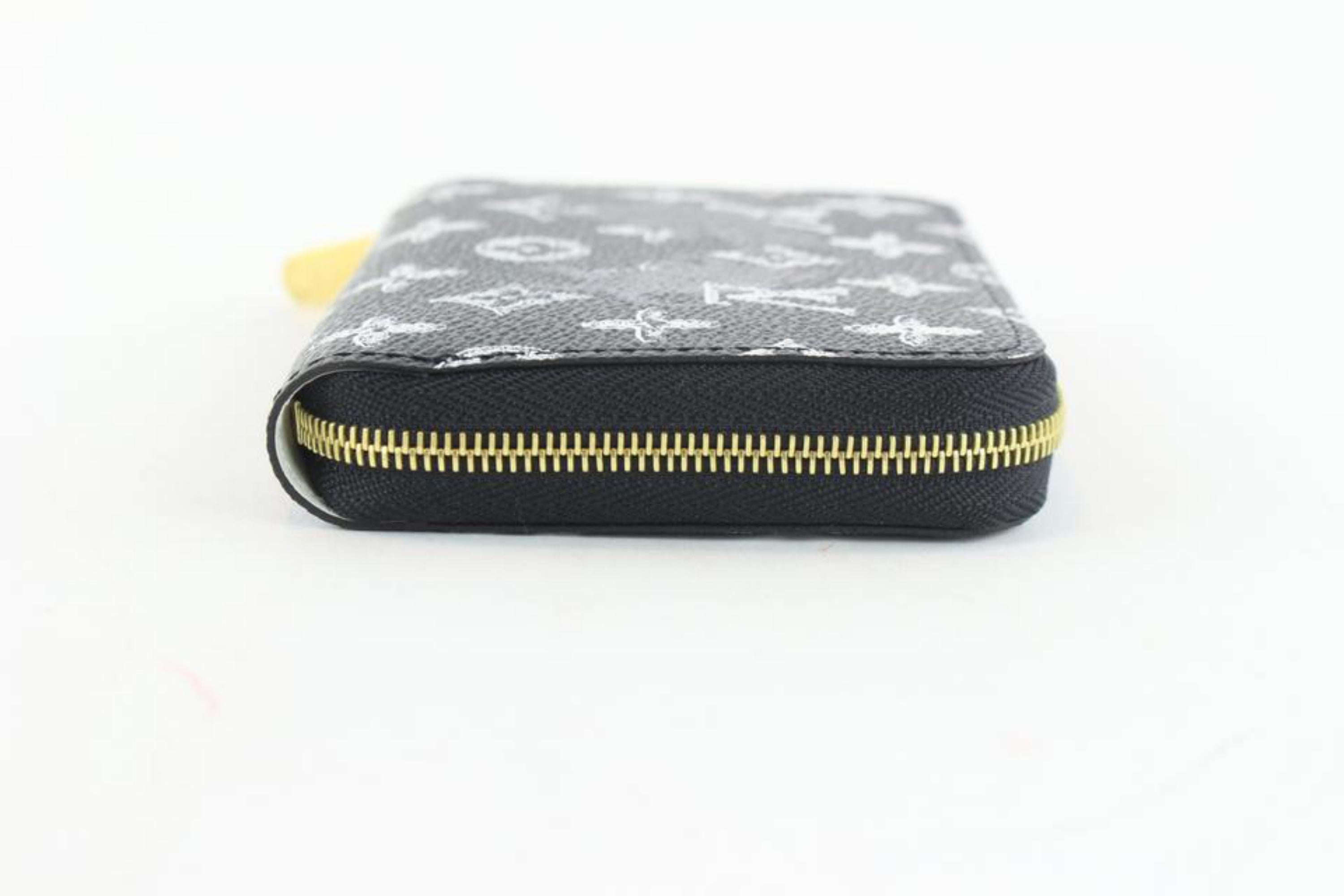 Louis Vuitton Black (Ultra Rare) Grace Zippy Coin Pouch 6lz1102 Wallet For Sale 7