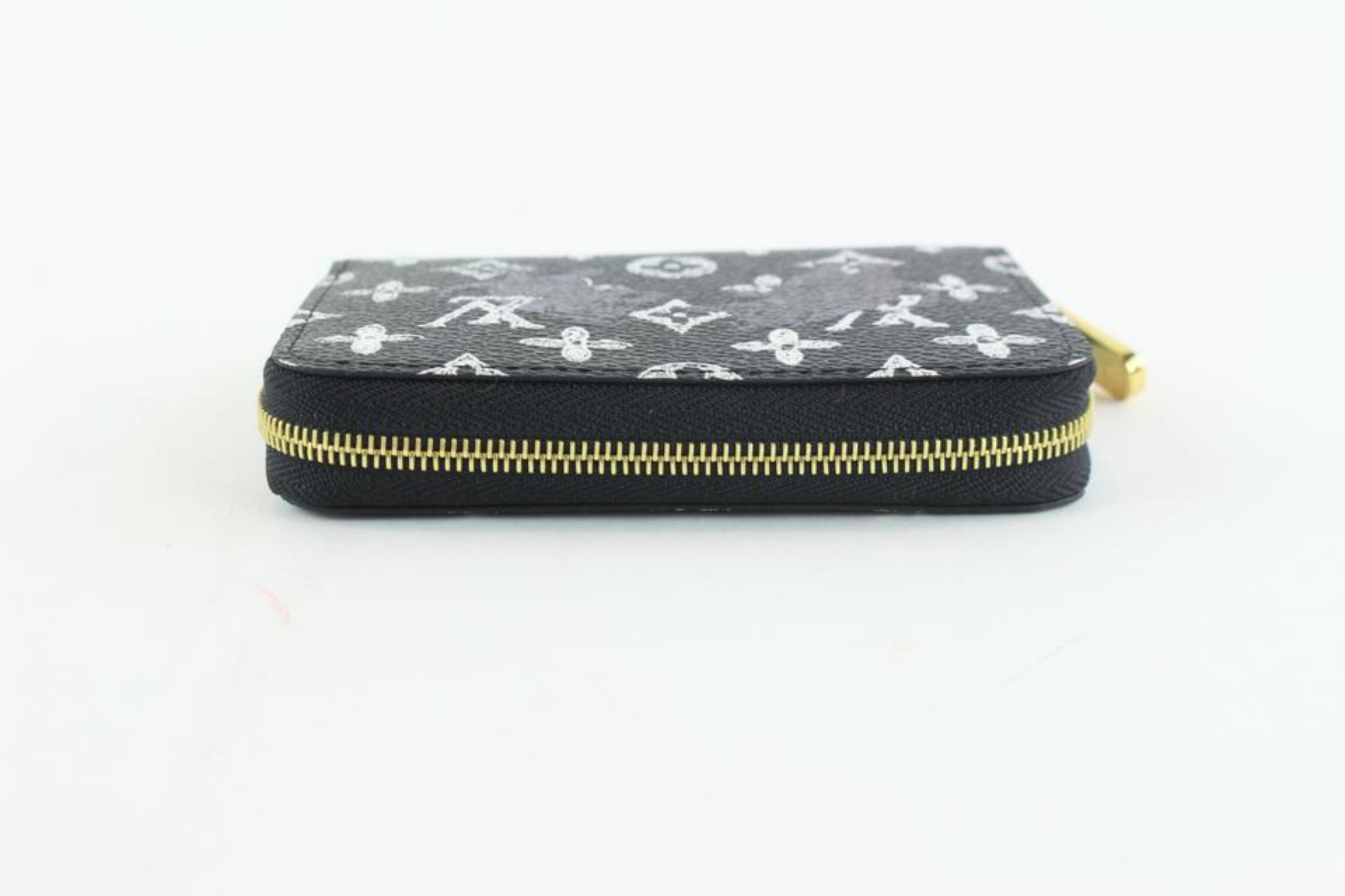 Louis Vuitton Black (Ultra Rare) Grace Zippy Coin Pouch 6lz1102 Wallet For Sale 4