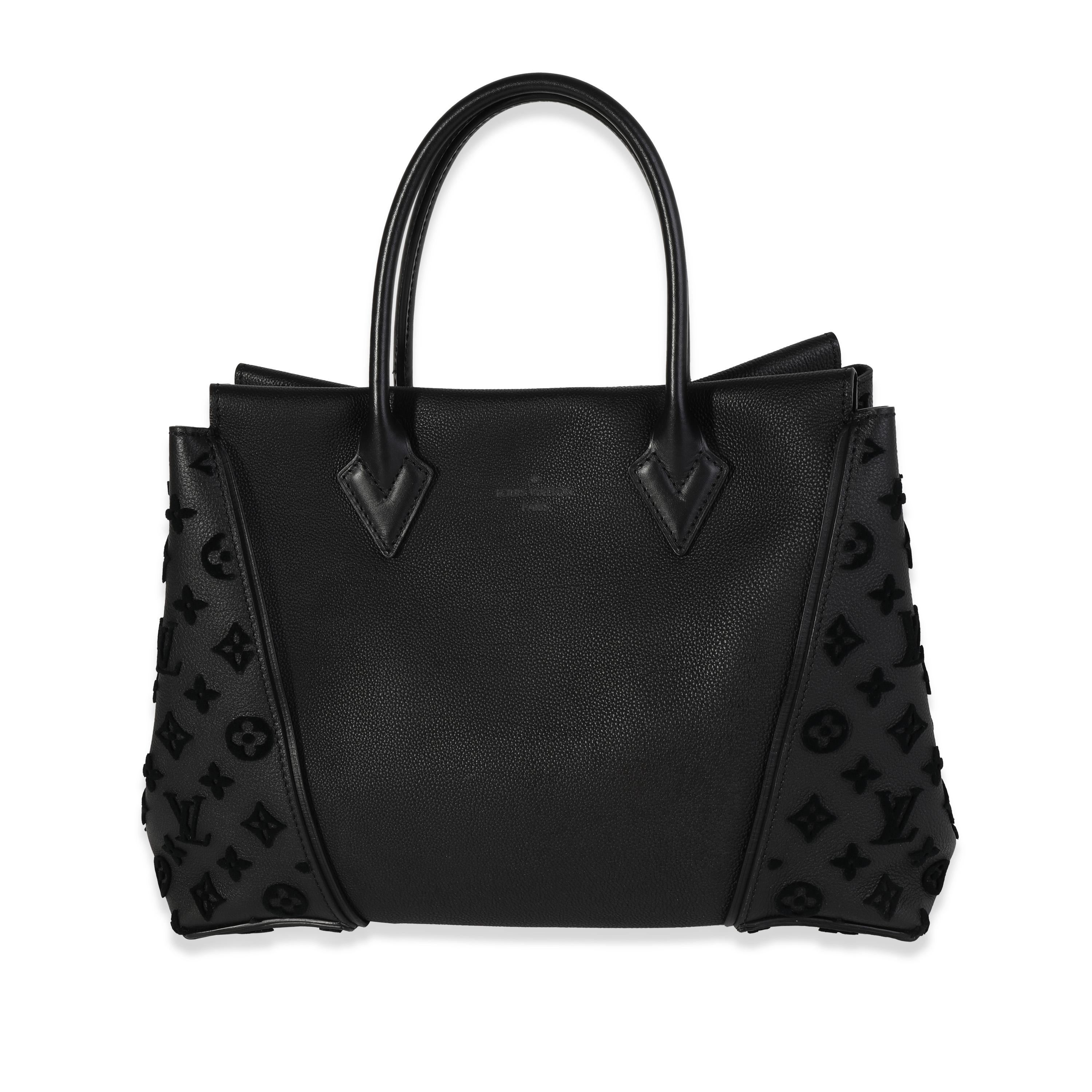 Louis Vuitton Black Veau Cachemire Calfskin W Tote In Excellent Condition In New York, NY