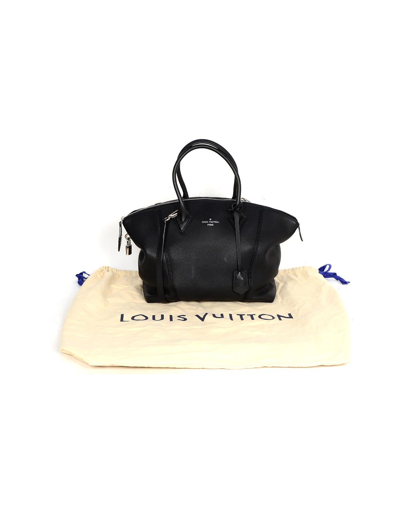Louis Vuitton Black Veau Cachemire Leather Soft Lockit PM Bag w. Strap 5