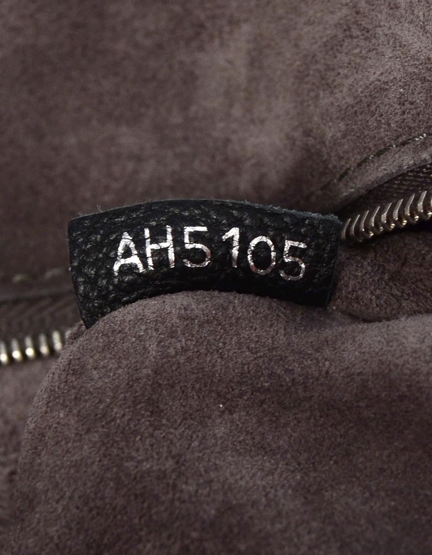 Louis Vuitton Black Veau Cachemire Leather Soft Lockit PM Bag w. Strap 2