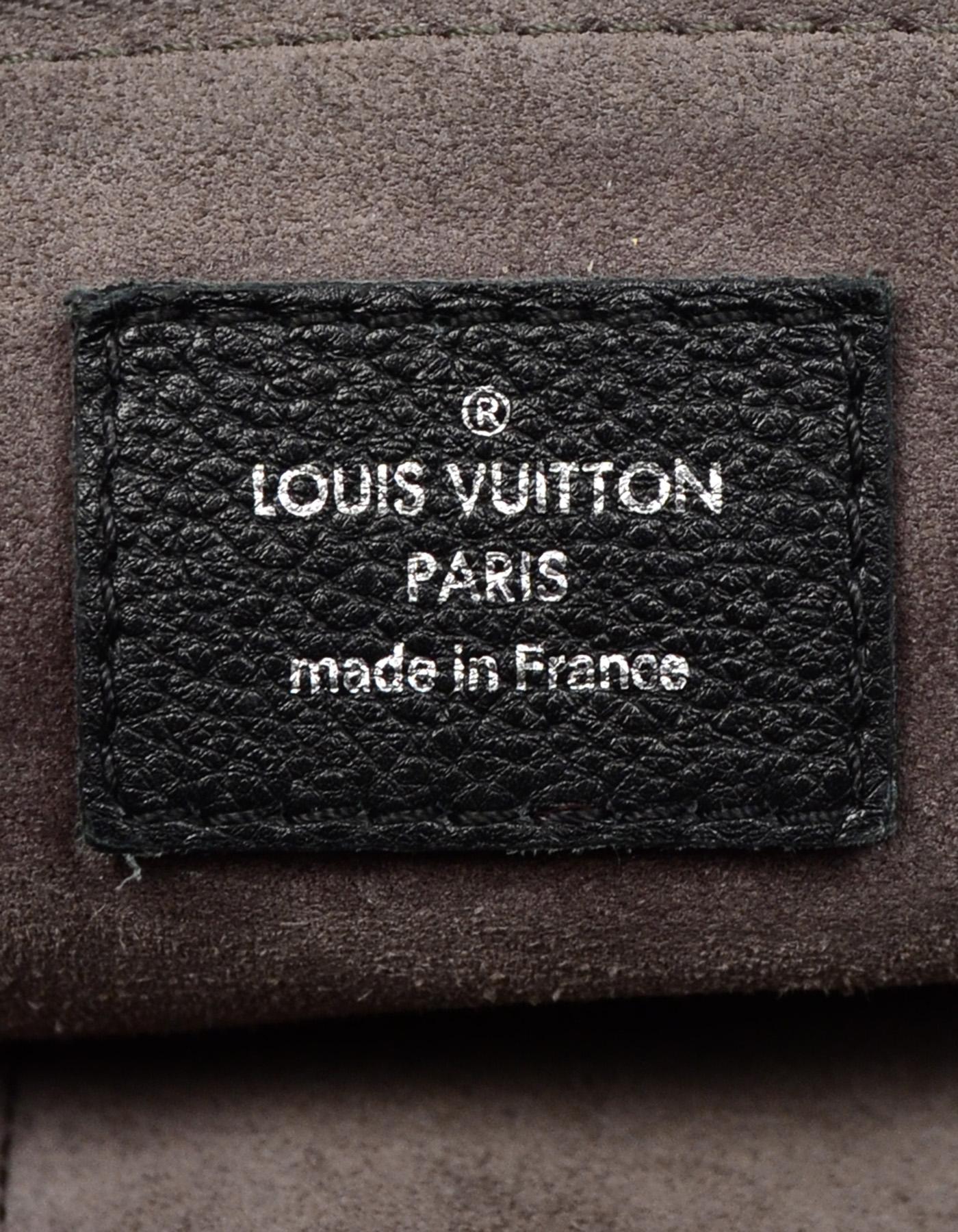 Louis Vuitton Black Veau Cachemire Leather Soft Lockit PM Bag w. Strap 3