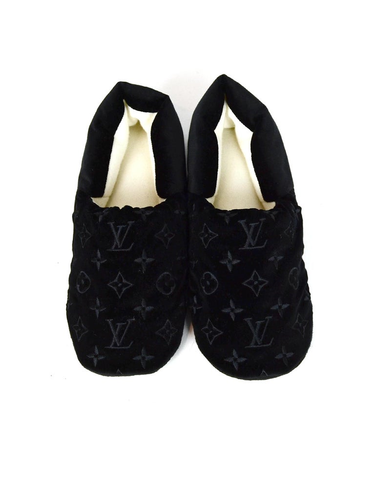 Louis Vuitton Women's Dreamy Slippers Monogram Embroidered Velvet