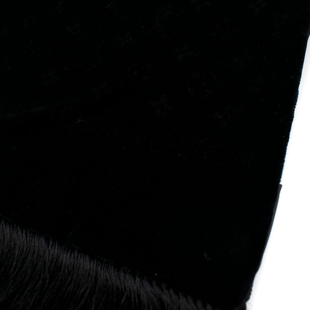 Louis Vuitton Black Velvet Monogram Scarf 2