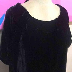 Louis Vuitton Black Velvet Ruffle Neck Blouse