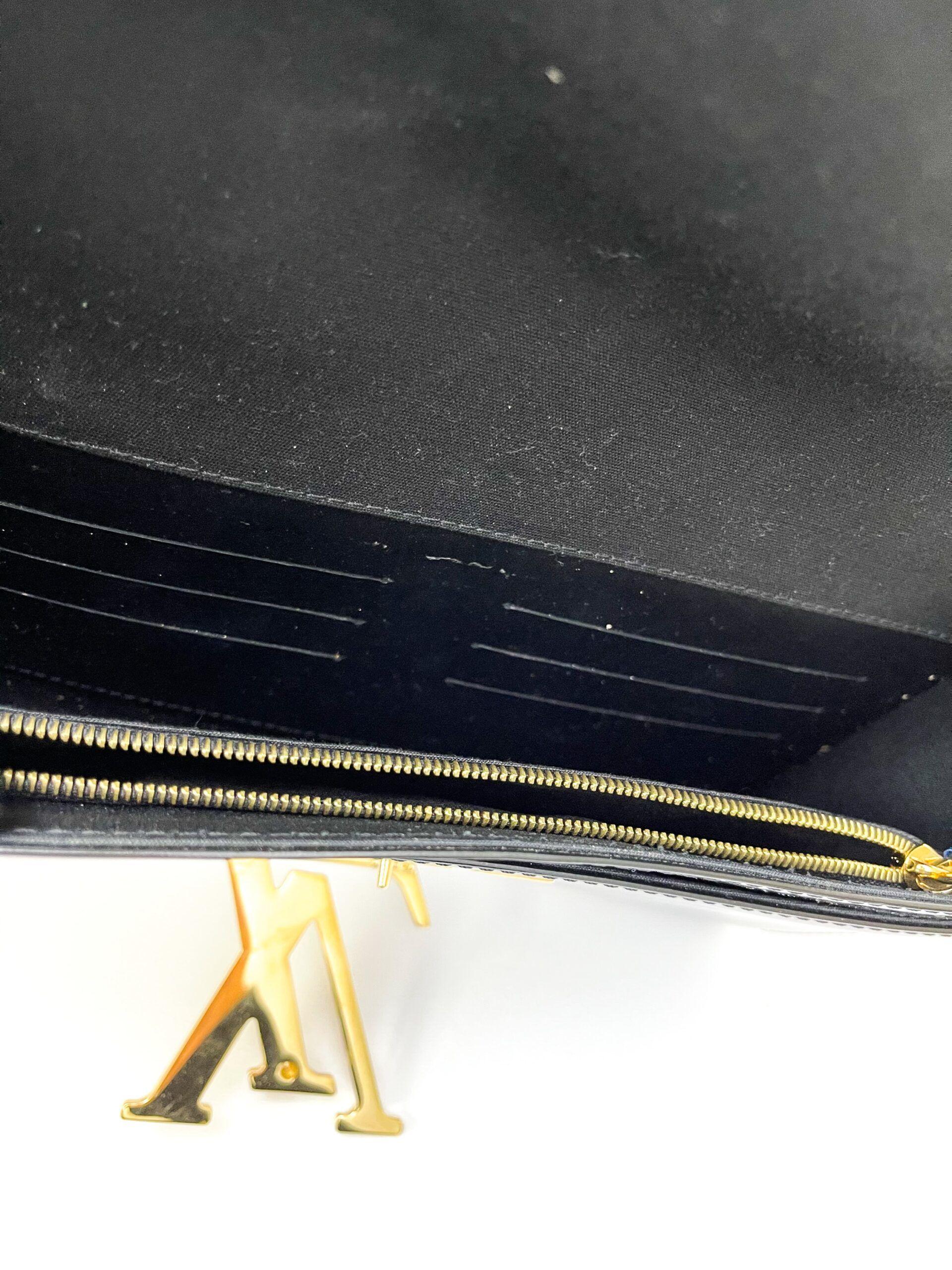 Louis Vuitton Schwarze Vernice Louise GM Clutch Tasche 6