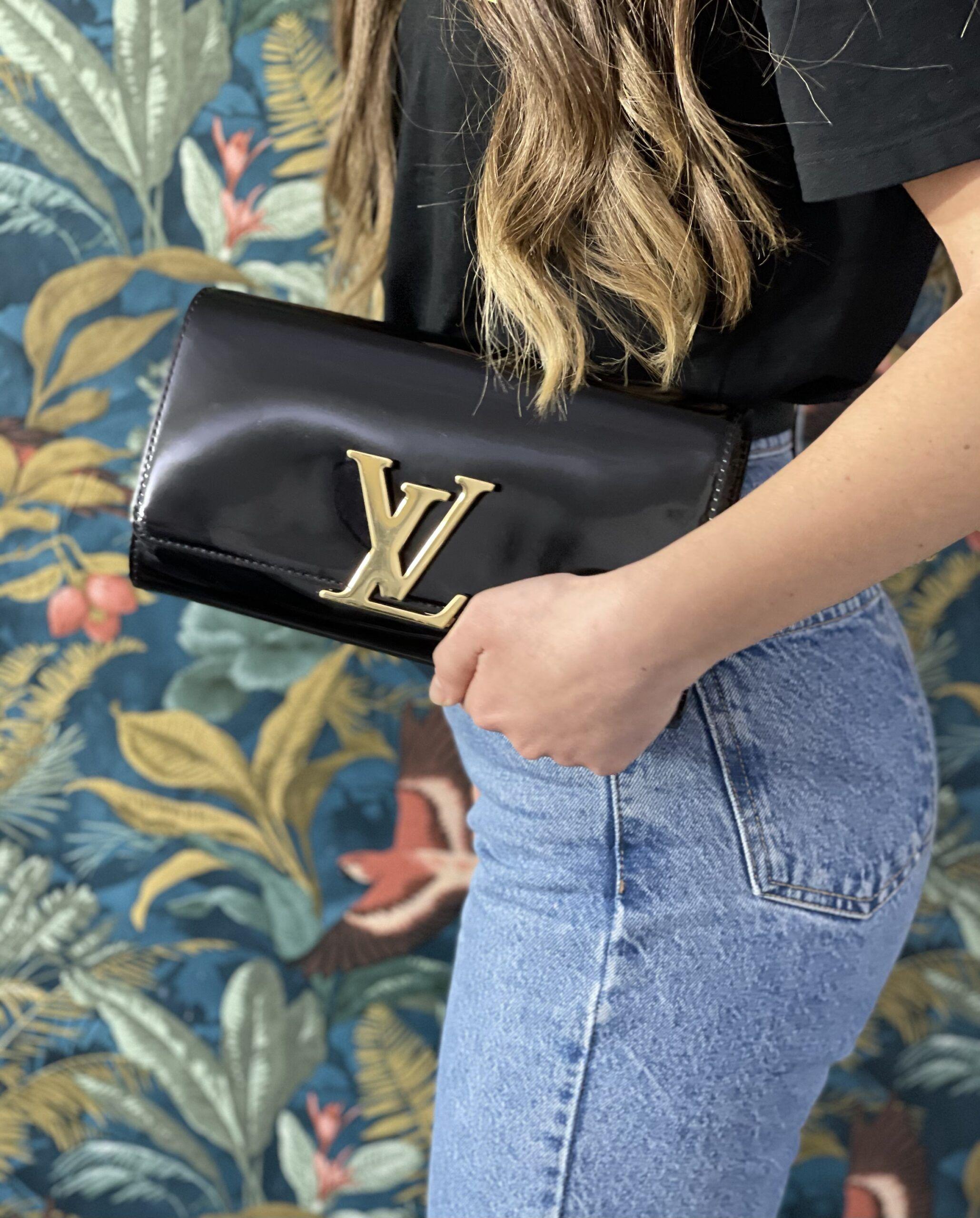 Louis vuitton black evening bag sales