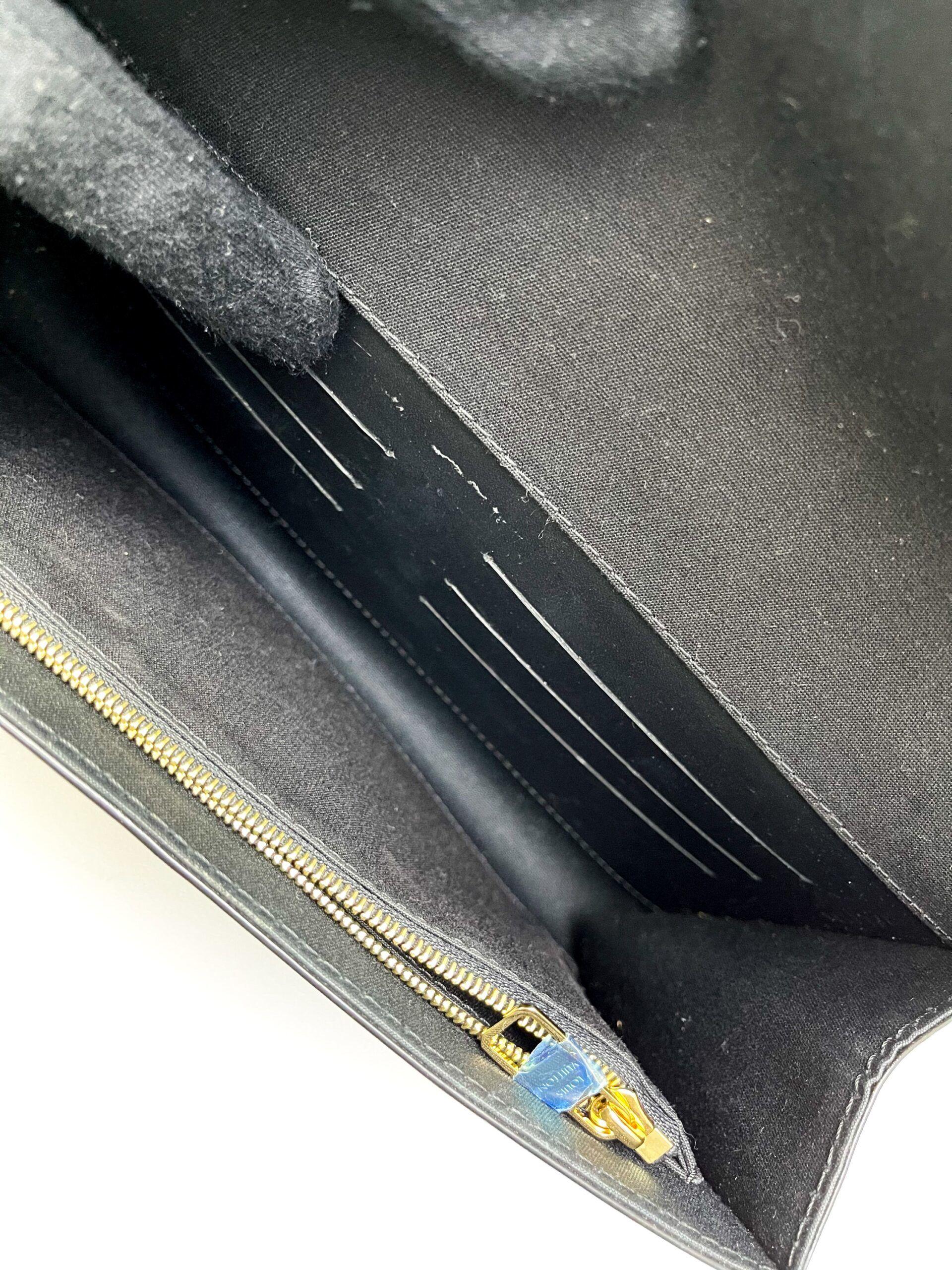 Louis Vuitton Schwarze Vernice Louise GM Clutch Tasche 5