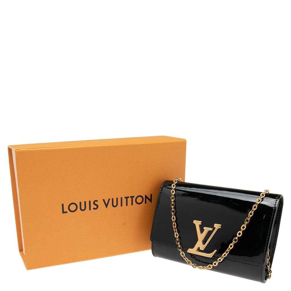 Louis Vuitton Black Vernis Chain Louise PM Bag 6