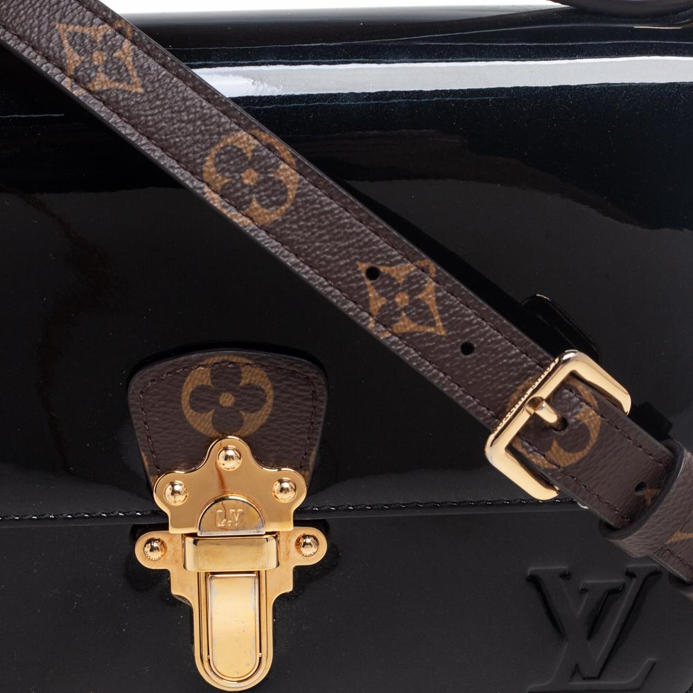 Louis Vuitton Black Vernis Leather And Monogram Canvas Cherrywood BB Bag 6
