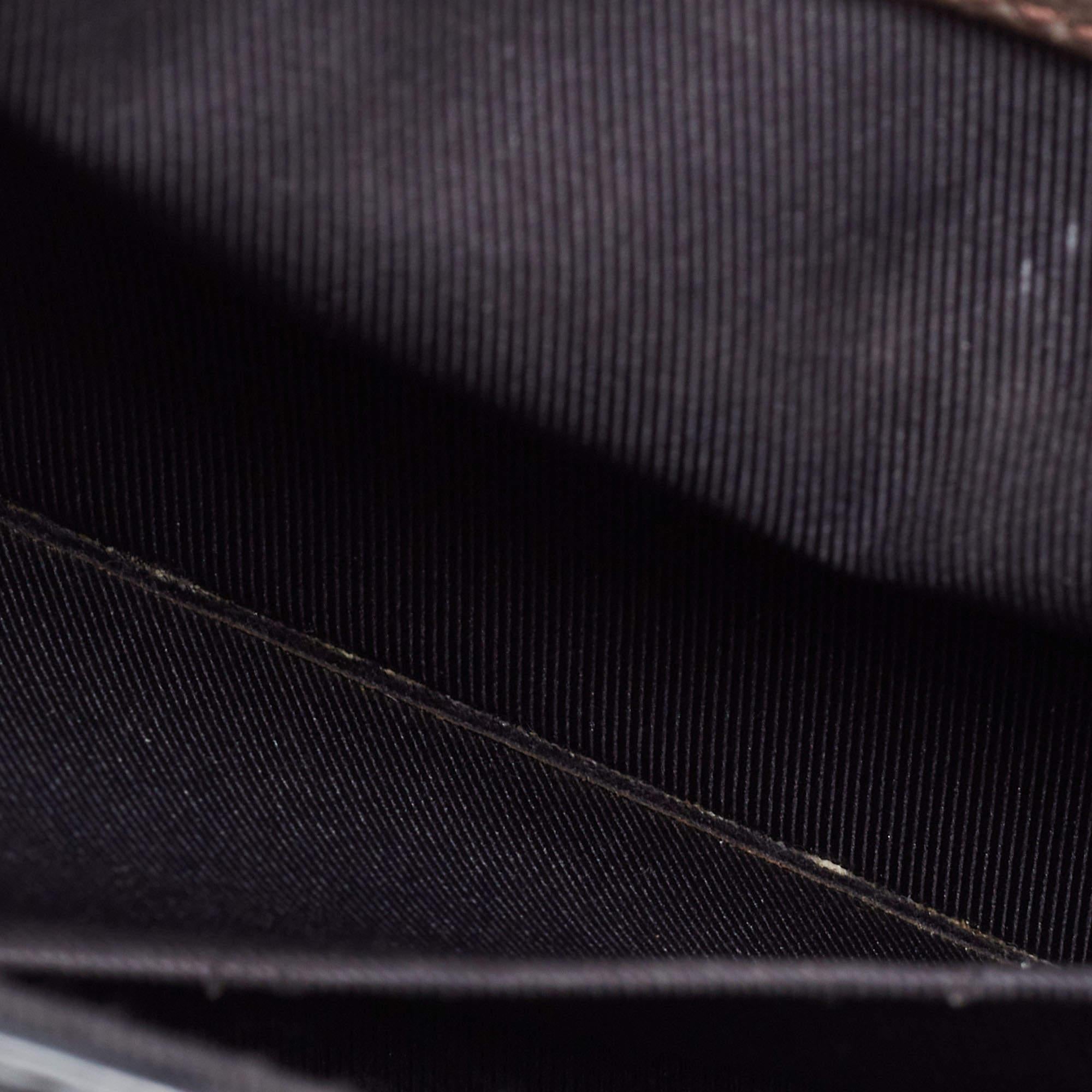 Louis Vuitton Black Vernis Leather and Monogram Canvas Cherrywood BB Bag 10