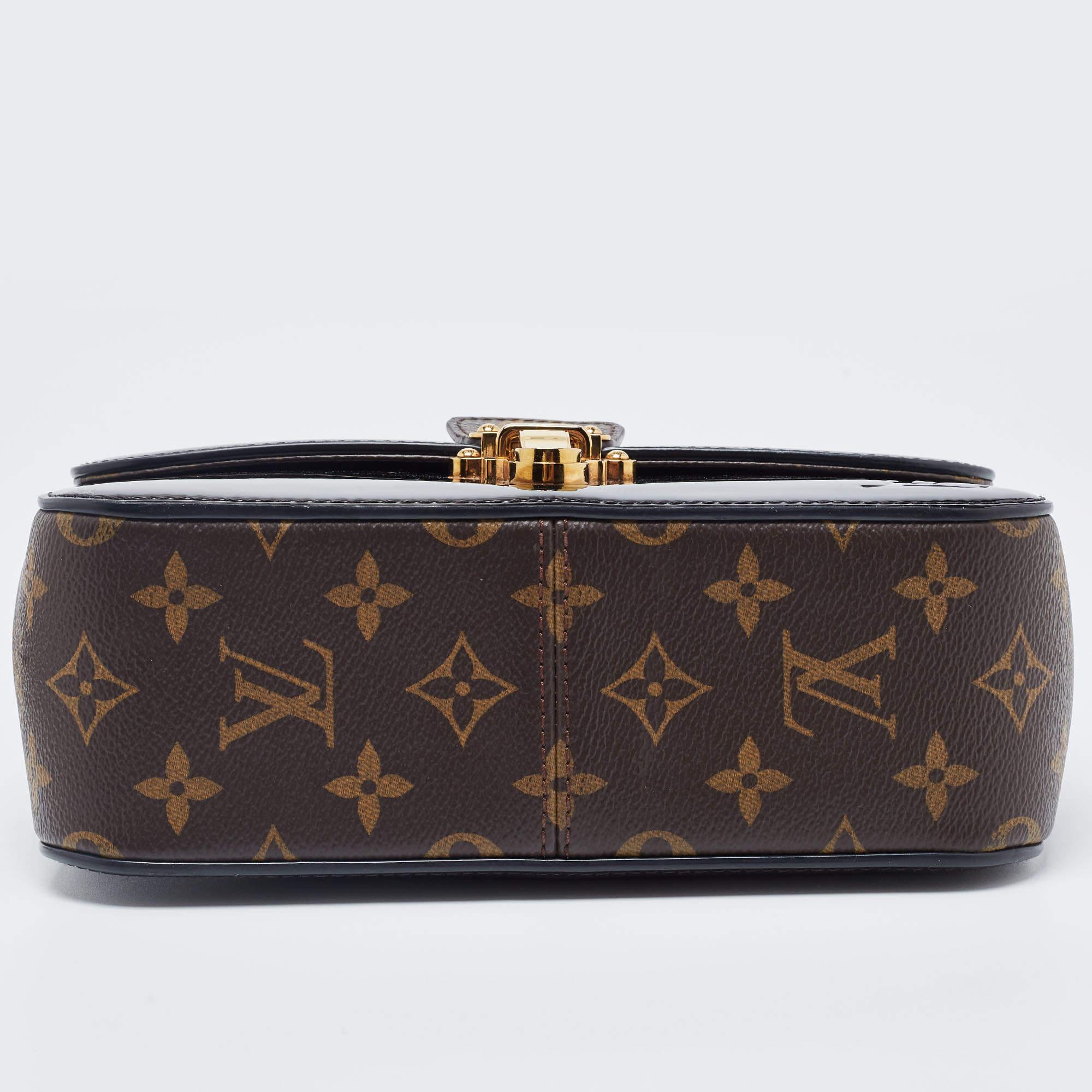 Louis Vuitton Black Vernis Leather and Monogram Canvas Cherrywood BB Bag 1