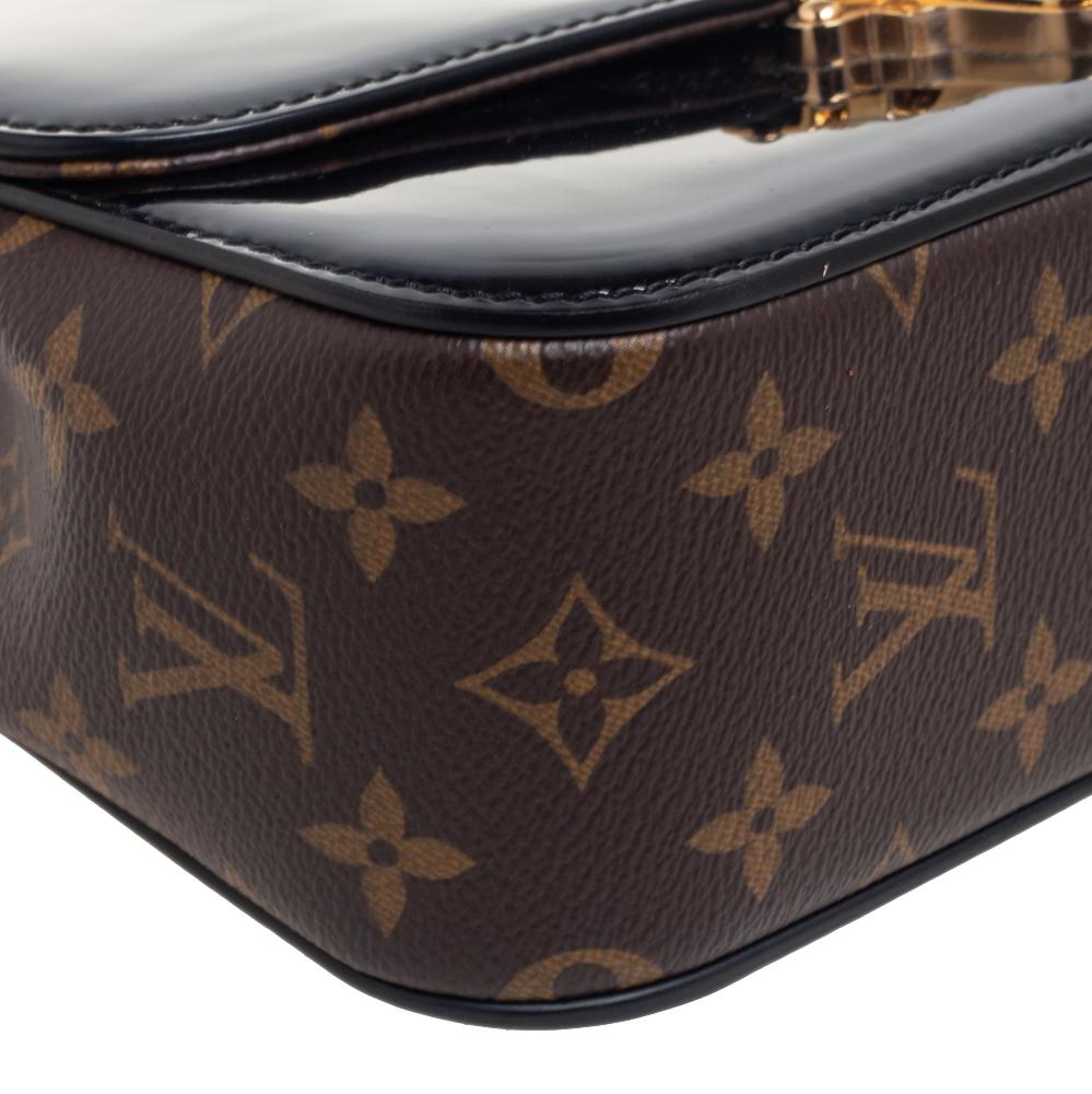 Louis Vuitton Black Vernis Leather And Monogram Canvas Cherrywood BB Bag 2