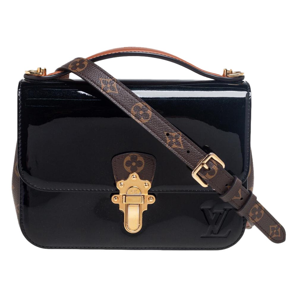 Louis Vuitton Black Vernis Leather And Monogram Canvas Cherrywood BB Bag