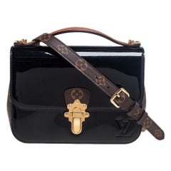 Louis Vuitton Black Vernis Leather And Monogram Canvas Cherrywood BB Bag