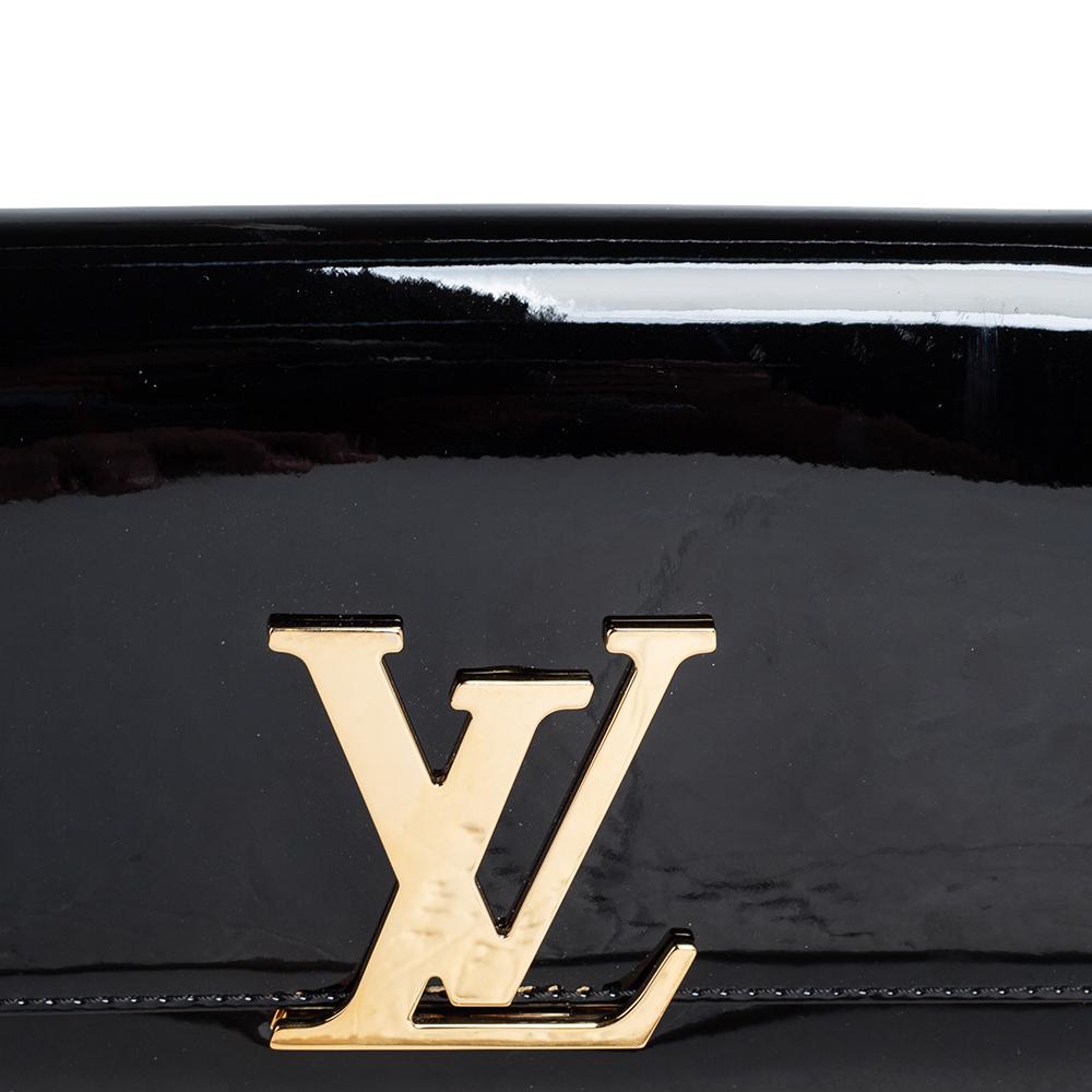 Louis Vuitton Black Vernis Leather Louise Clutch 6